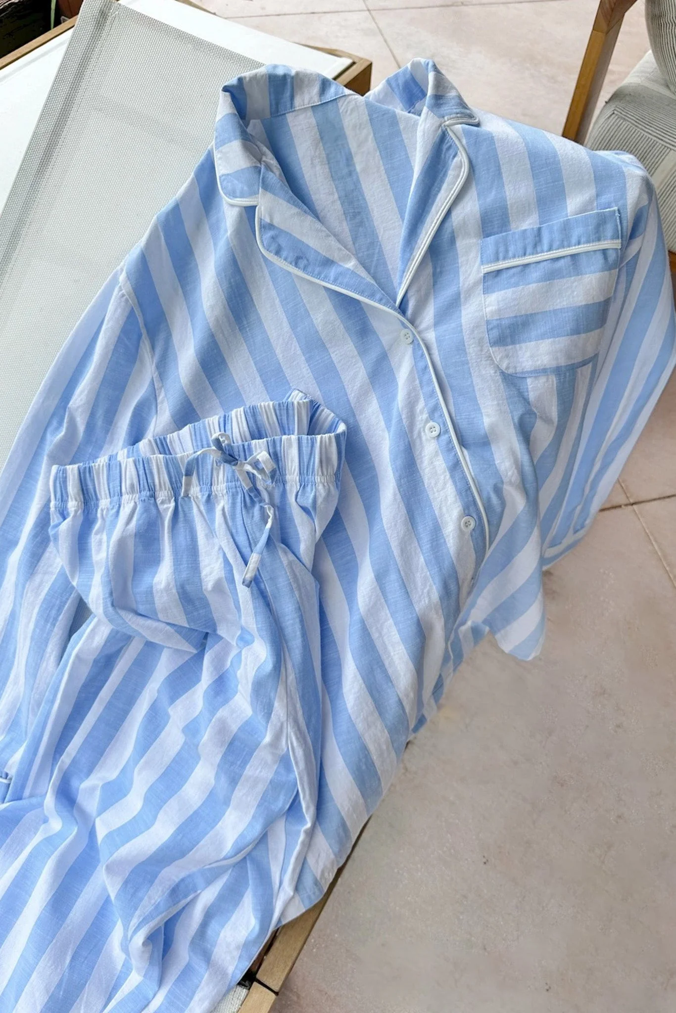 A Morning in Greece Striped Button Down Shirt - Image 2