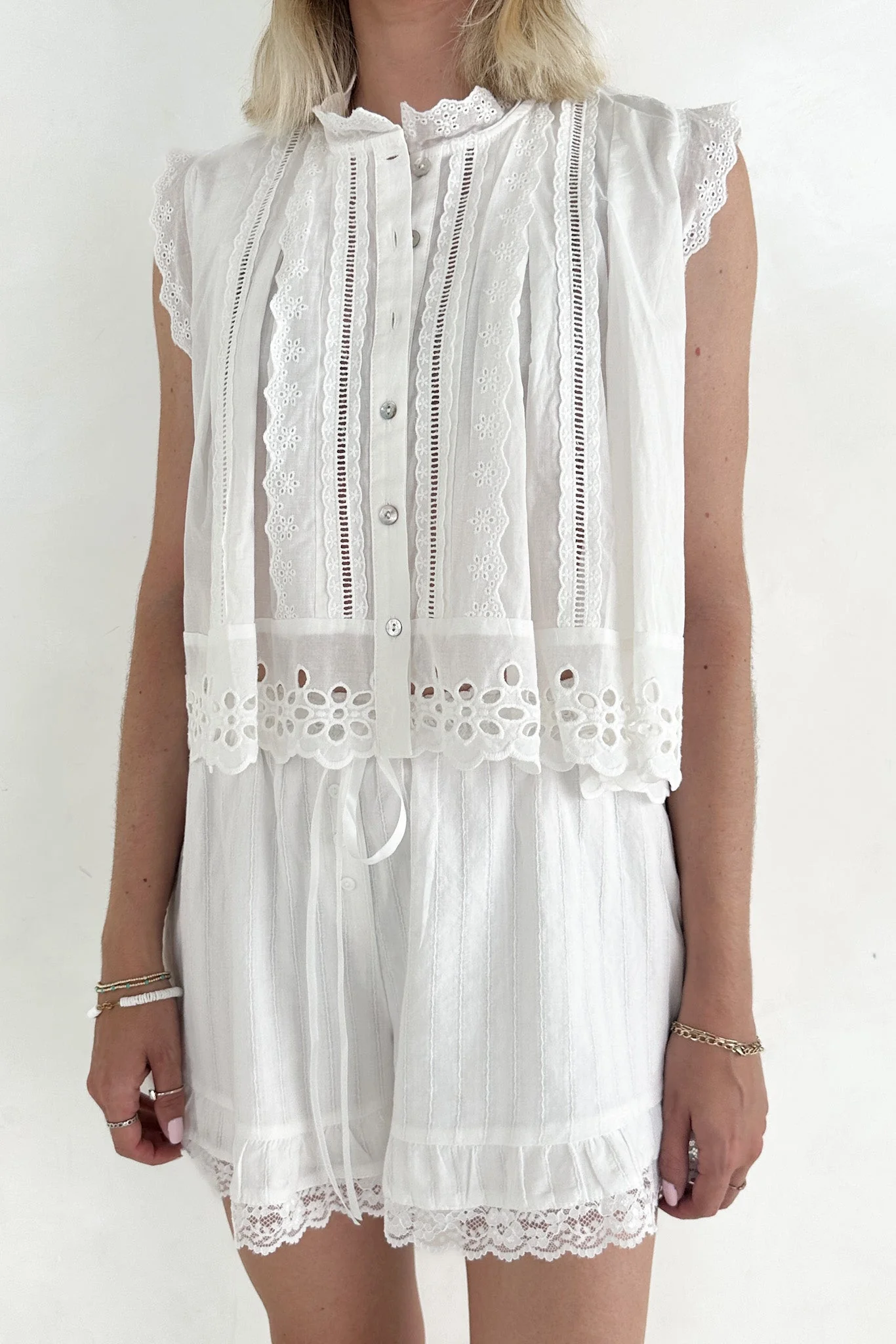 Agatha Eyelet Cotton Blouse - Image 2