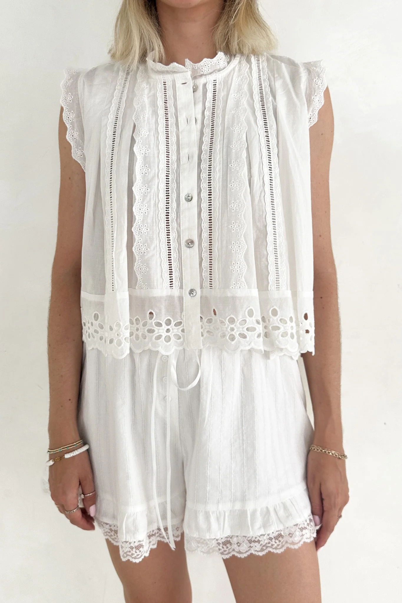 Agatha Eyelet Cotton Blouse - Image 7