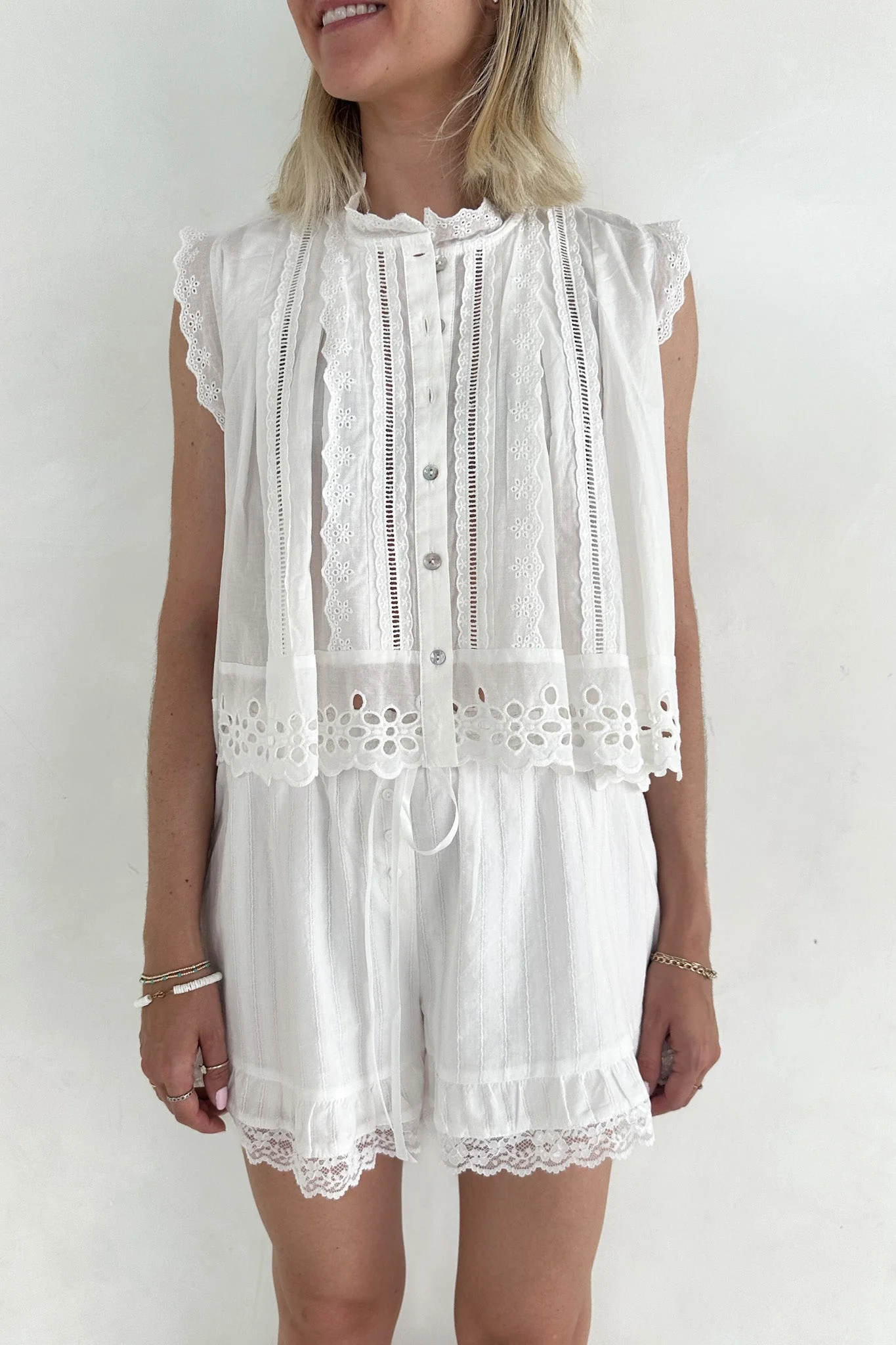Agatha Eyelet Cotton Blouse - Image 8