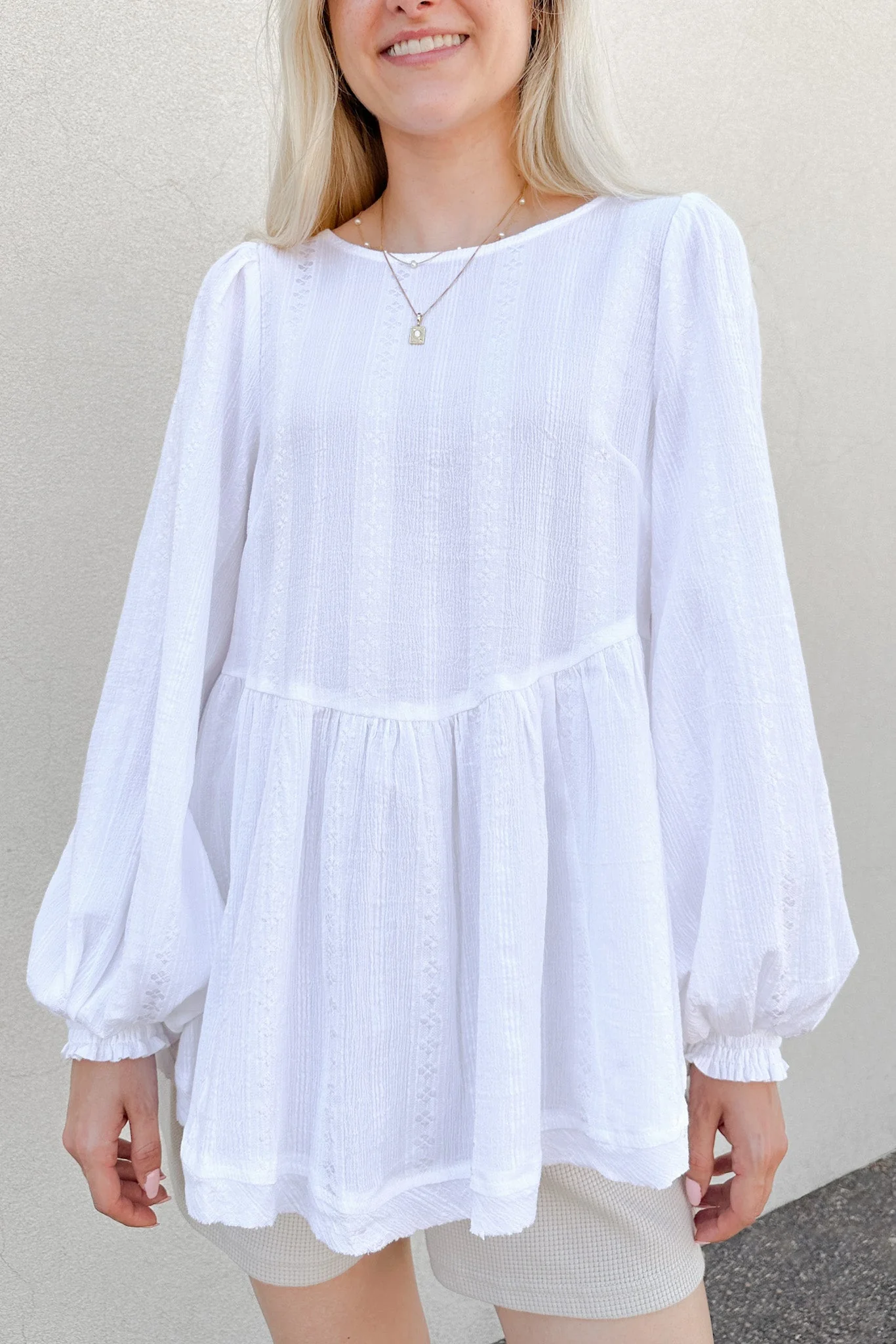 Alina Woven Embroidered Blouse