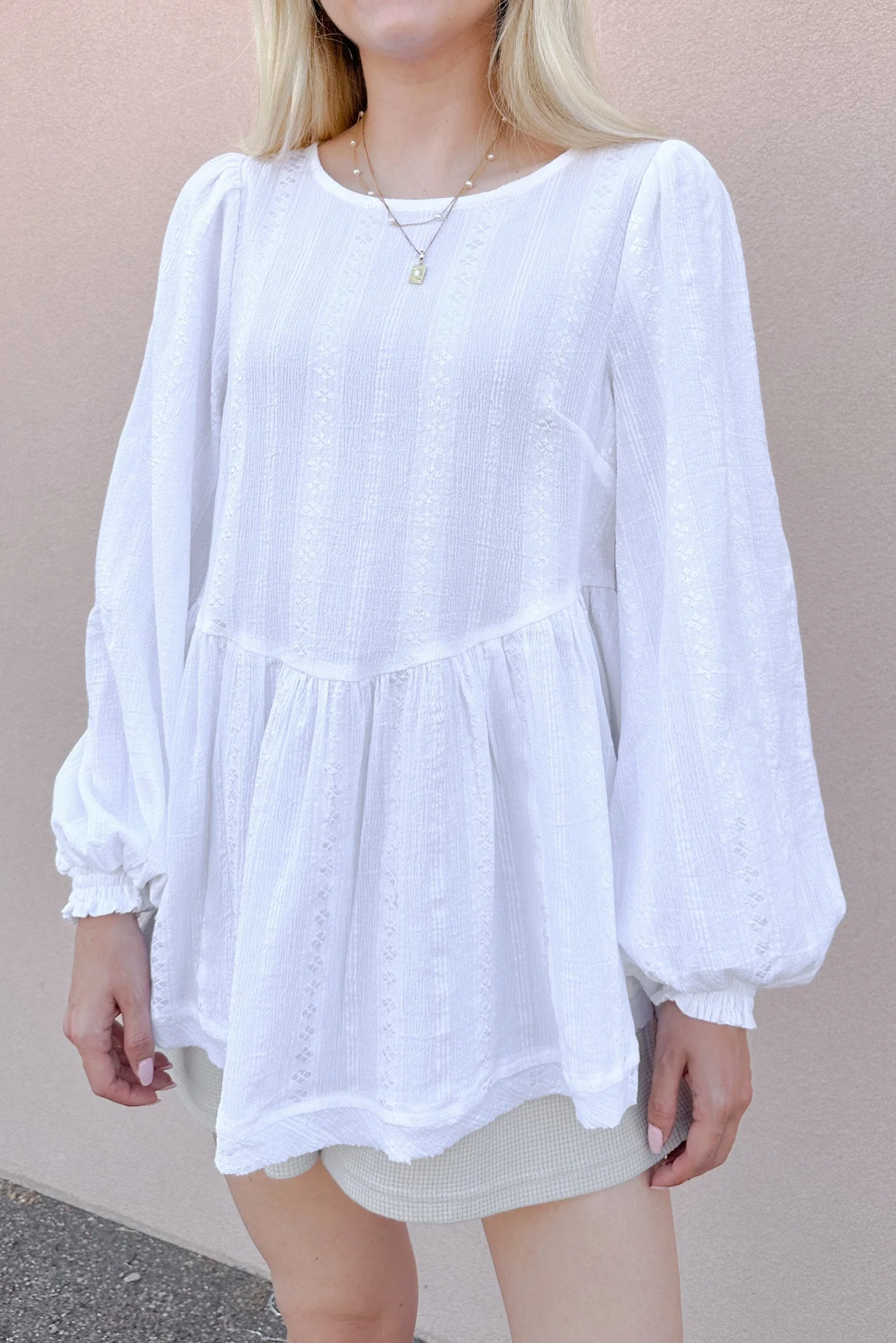 Alina Woven Embroidered Blouse - Image 2