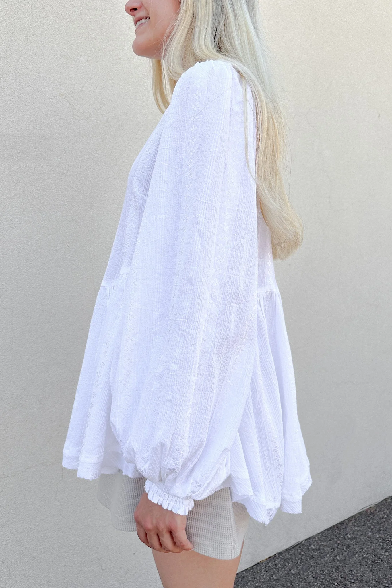 Alina Woven Embroidered Blouse - Image 3