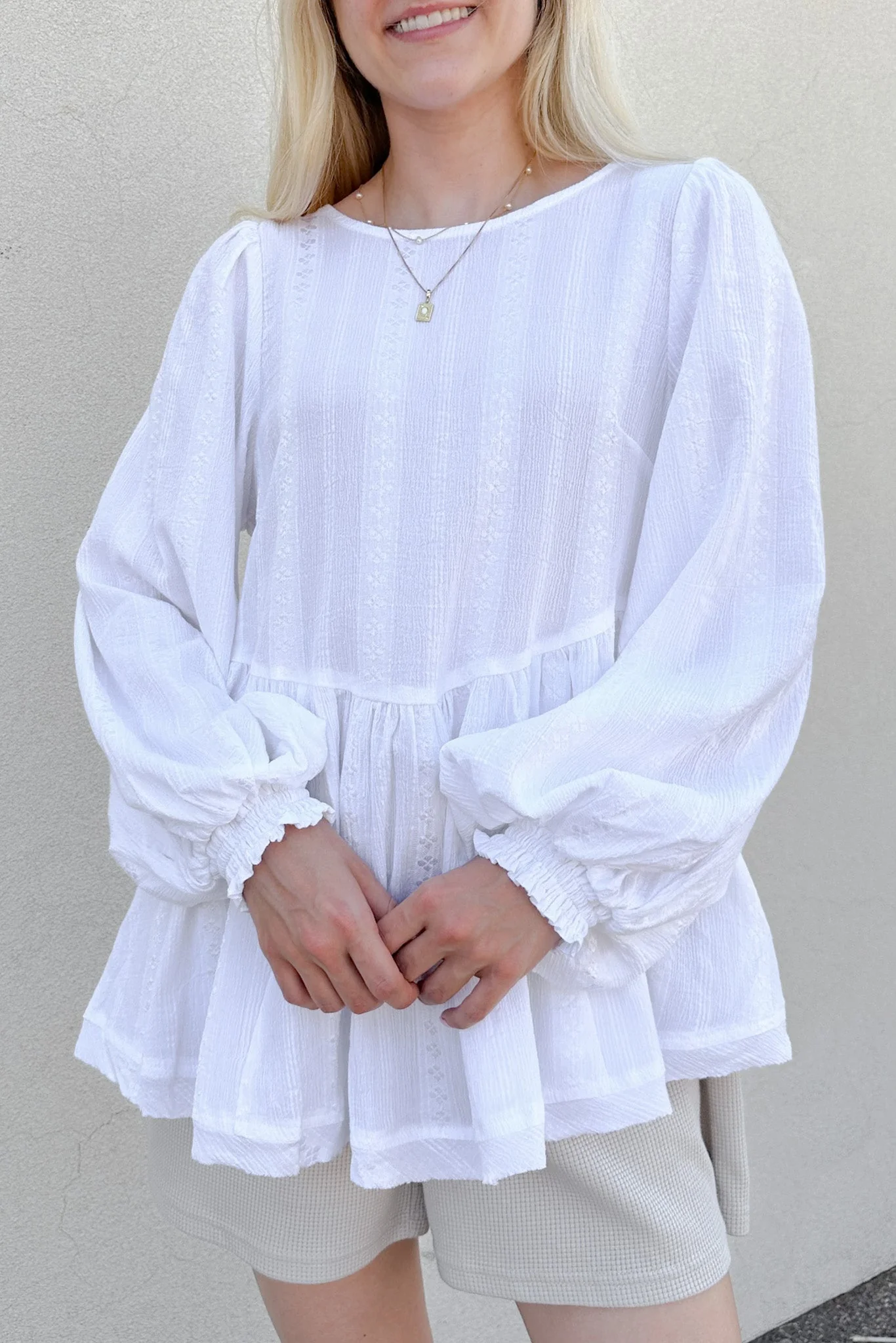 Alina Woven Embroidered Blouse - Image 6