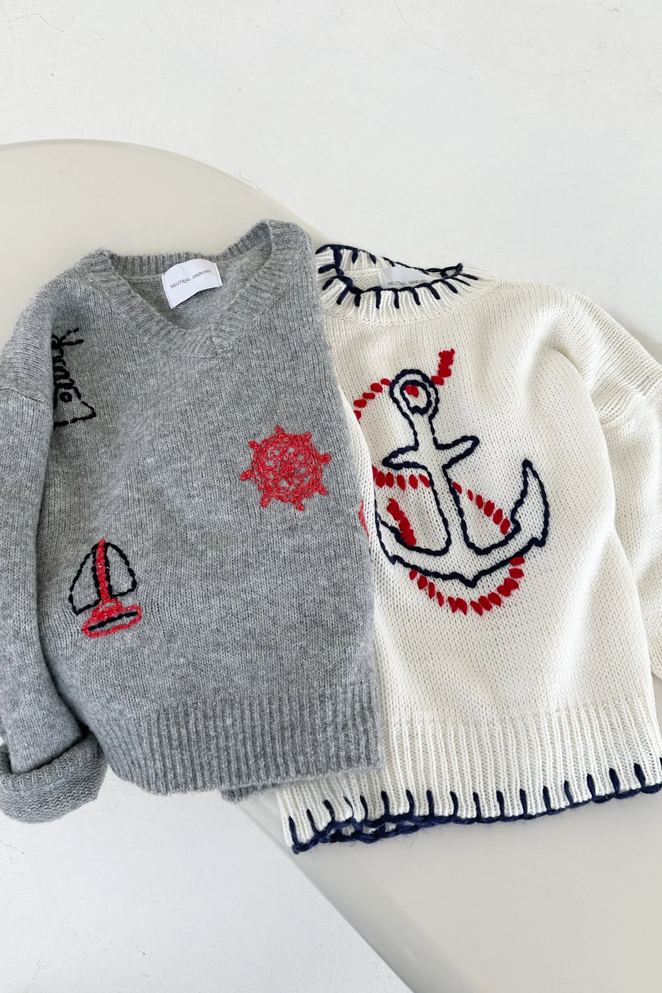 Anchors Away Lightweight Stitched Sweater - Image 7