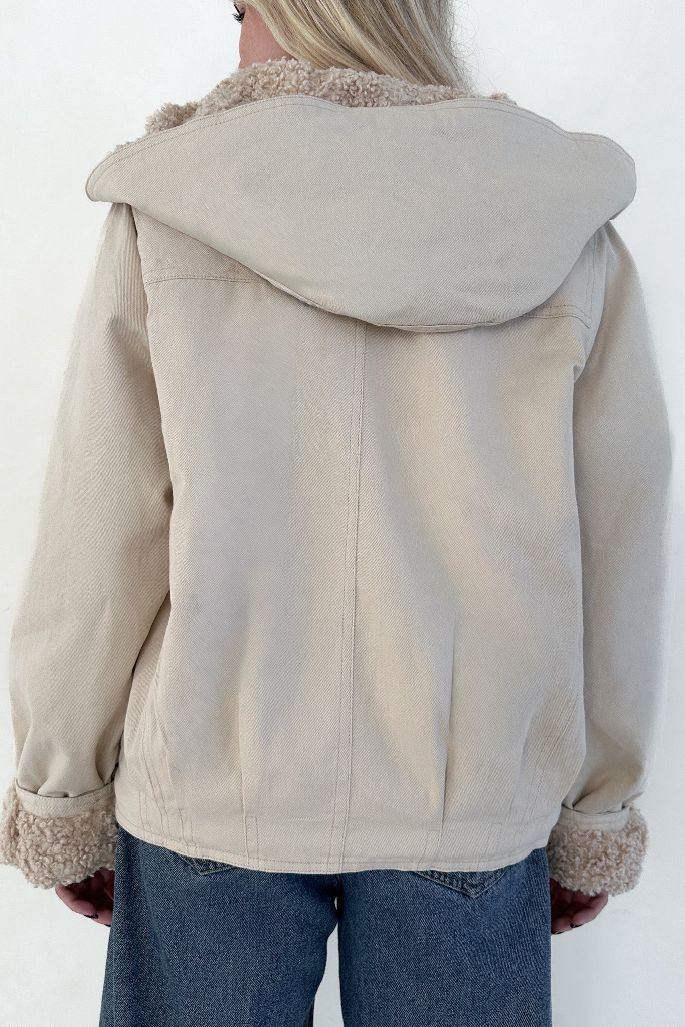 Aspen Canvas Sherpa-Lined Hooded Toggle Jacket - Image 6