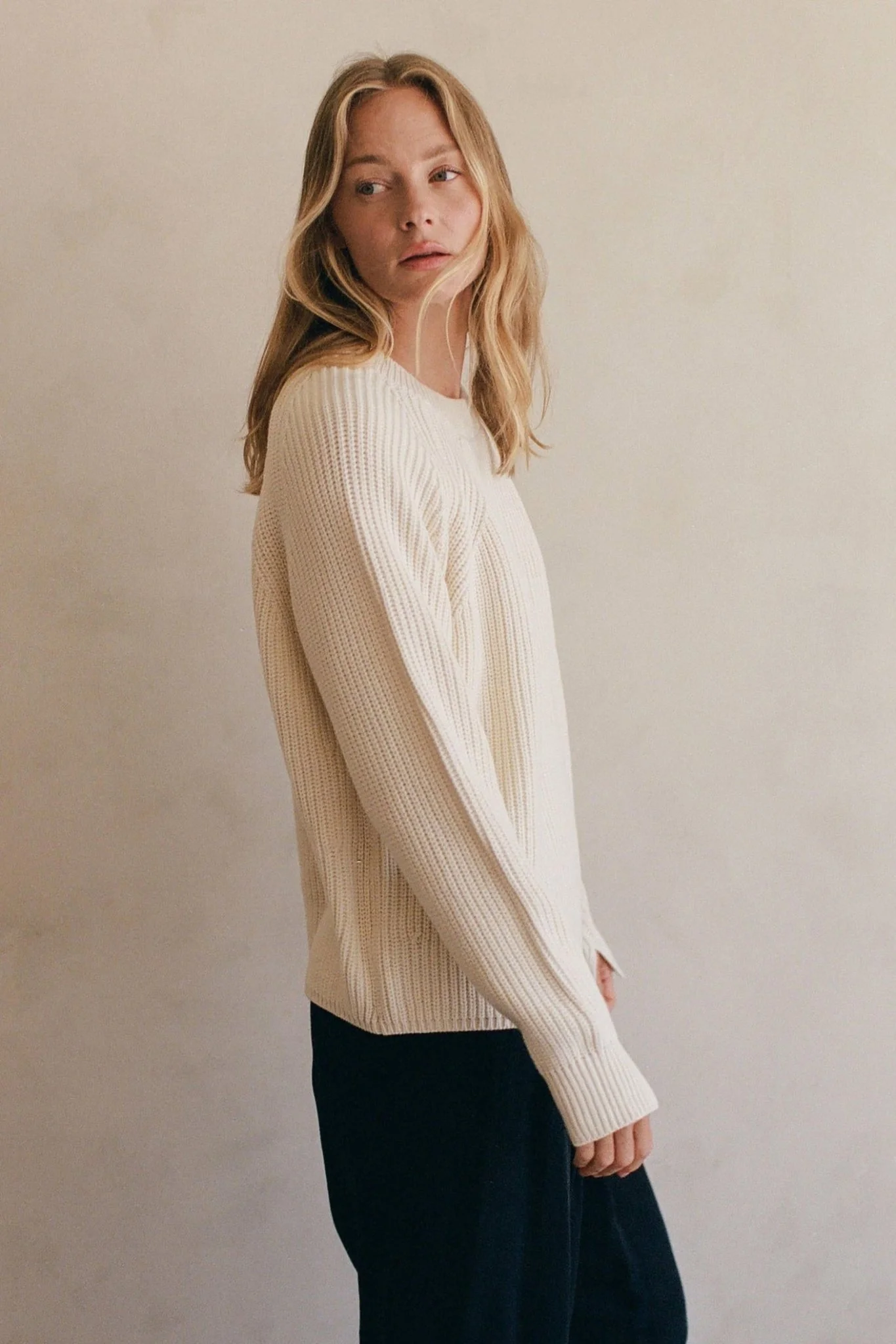 Audette Sweater Top in Light Cream - Image 2