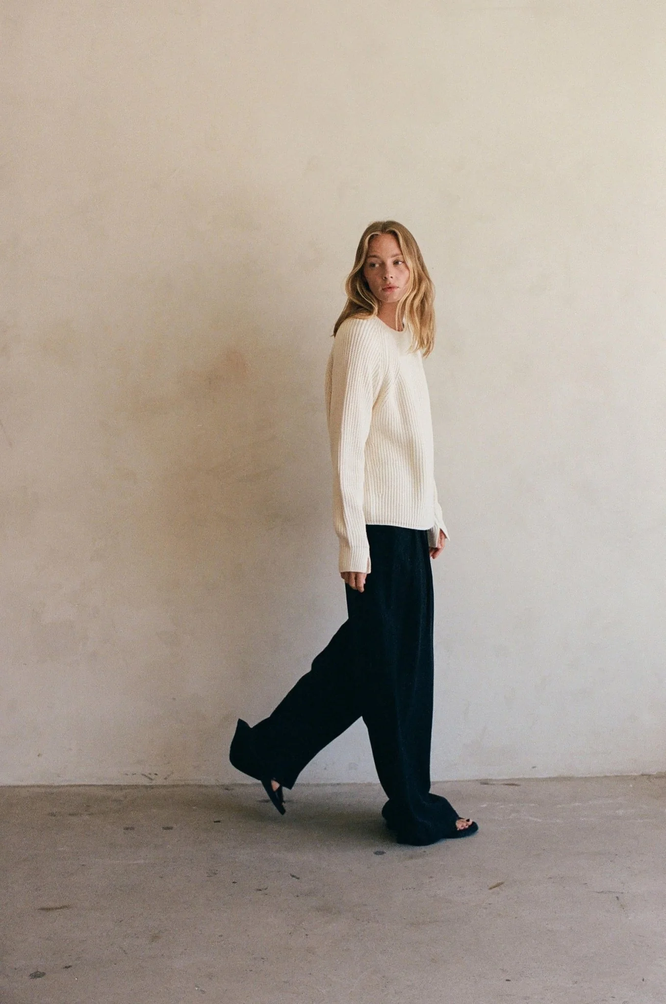 Audette Sweater Top in Light Cream - Image 3