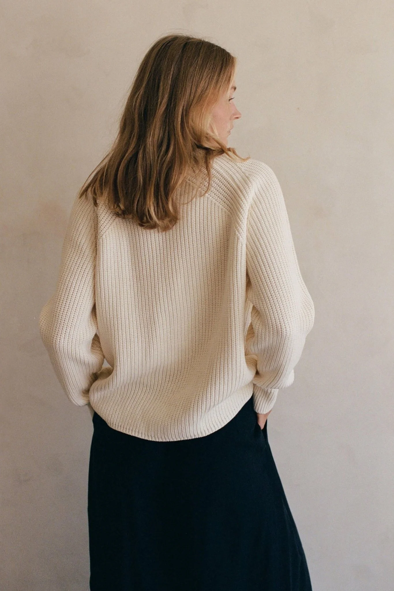 Audette Sweater Top in Light Cream - Image 4