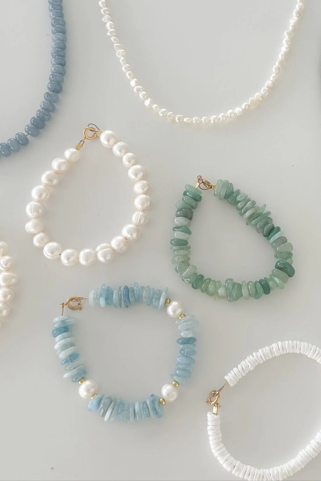 Bali Pearl & Aquamarine Beaded Bracelet - Image 7