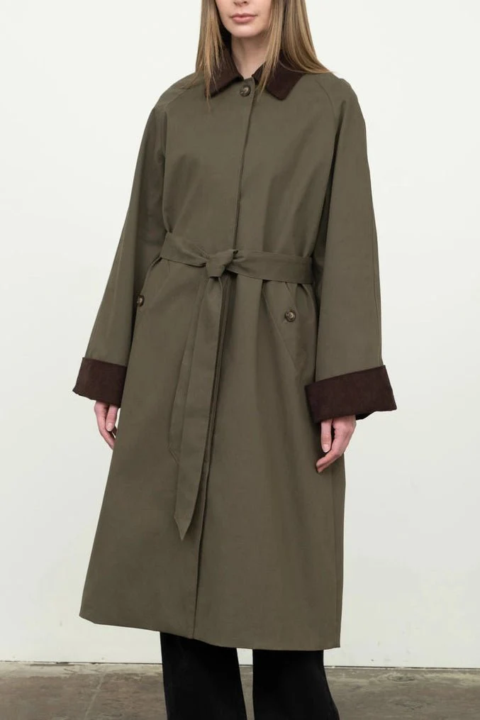 Benni Midi Button Down Trench Coat - Image 3