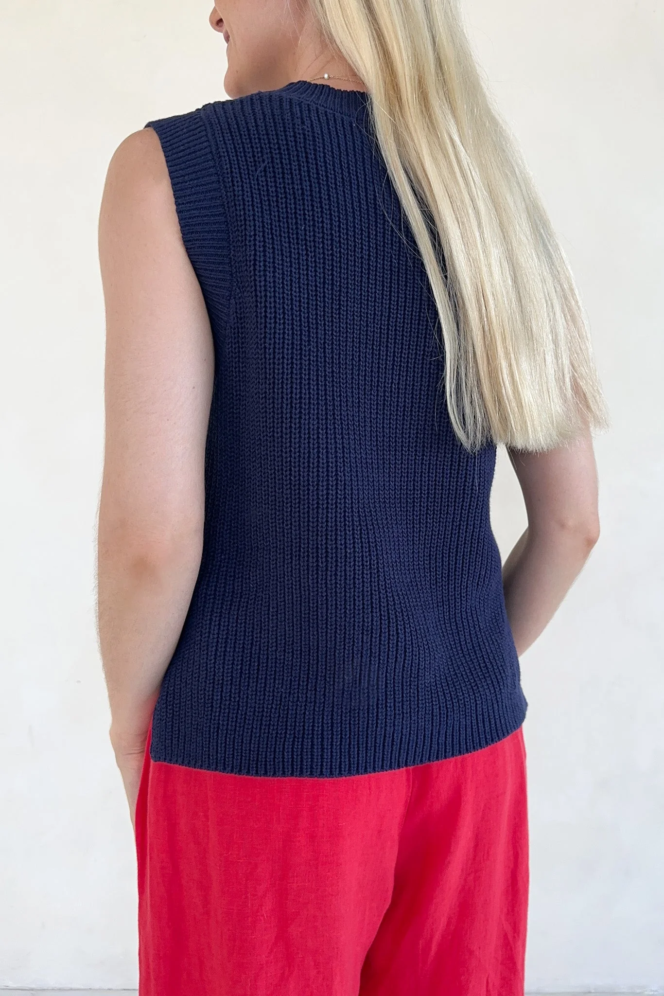 Betty Flag Print Knit Sweater Tank - Image 6
