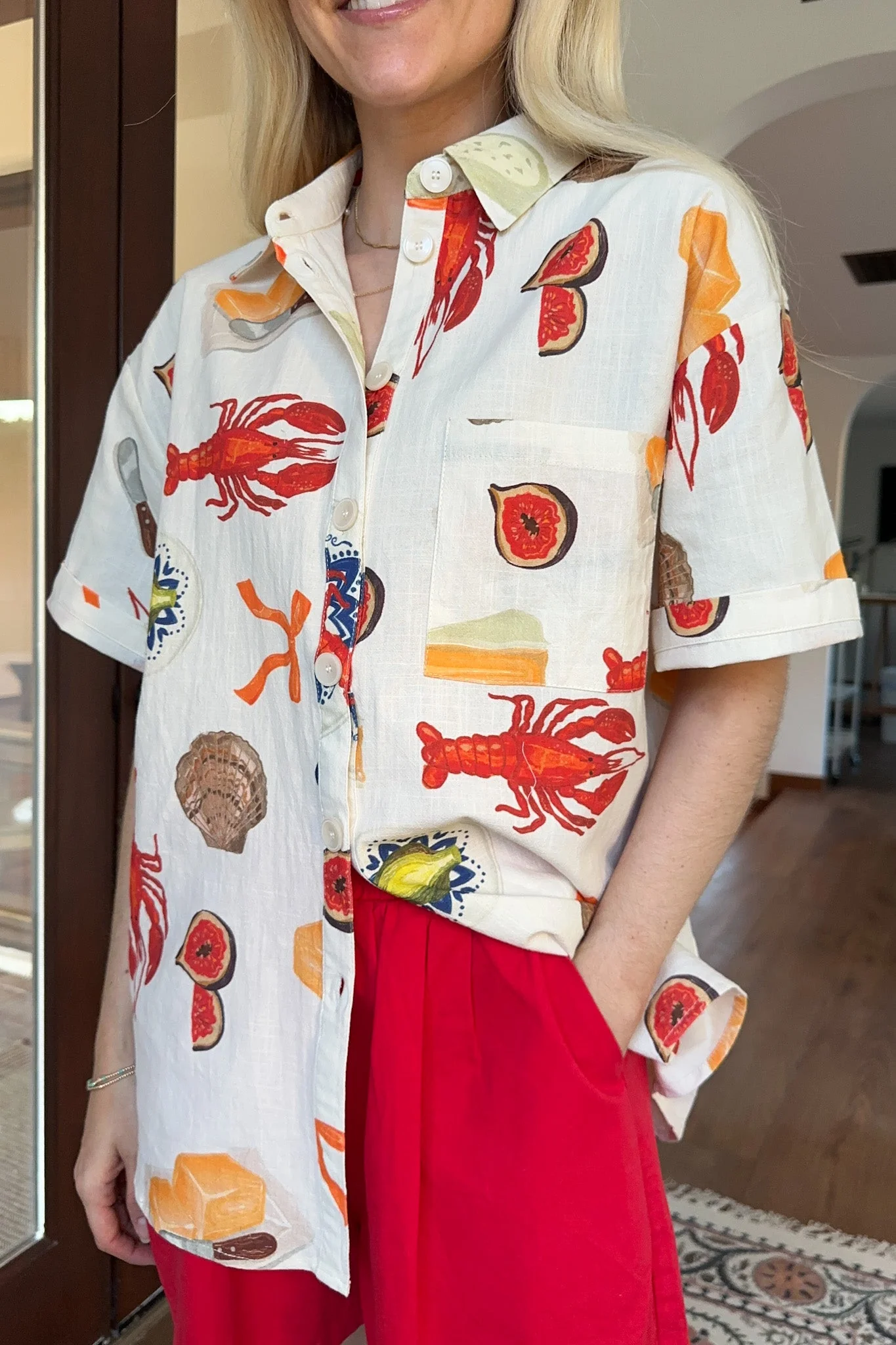 Bon Appetite Cotton Button Up Shirt - Image 4