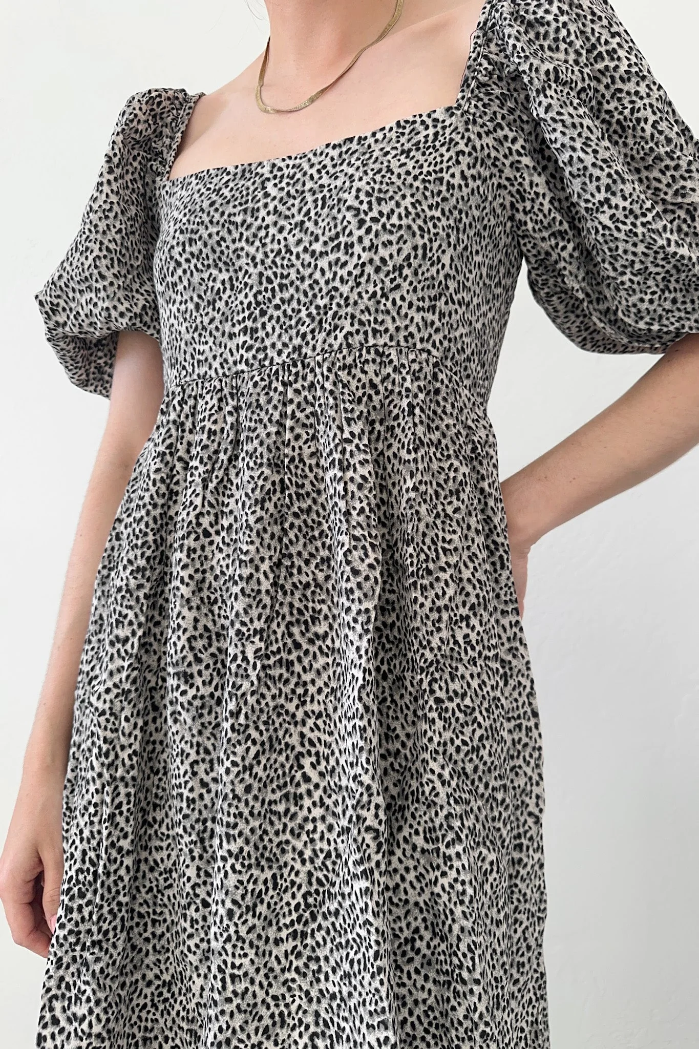 Bonnie Puffed Sleeve Babydoll Dress - Image 3