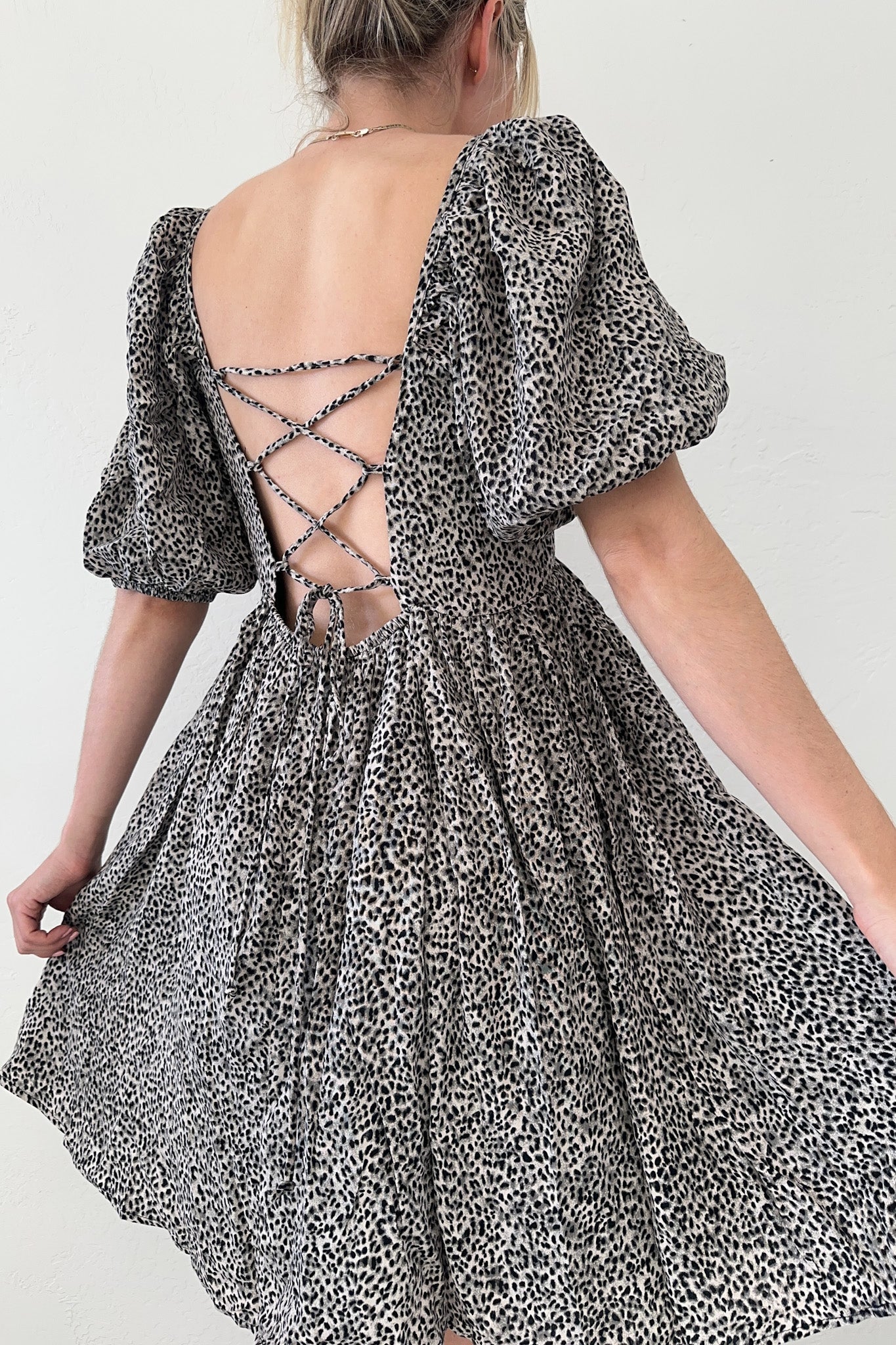 Bonnie Puffed Sleeve Babydoll Dress - Image 6