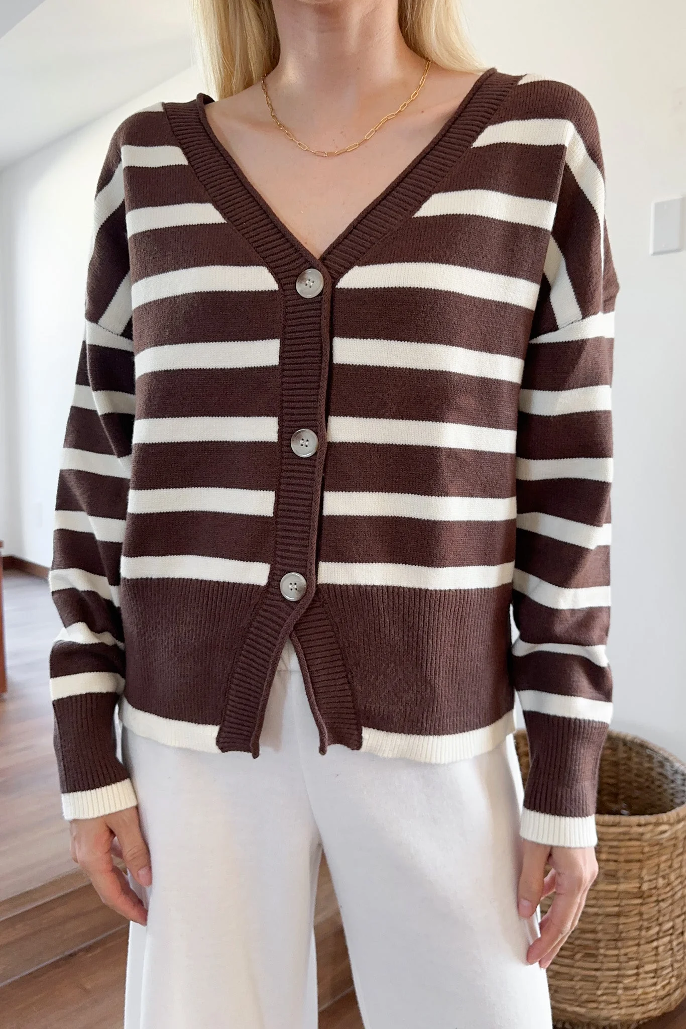 Brooklyn Striped Knit Cardigan