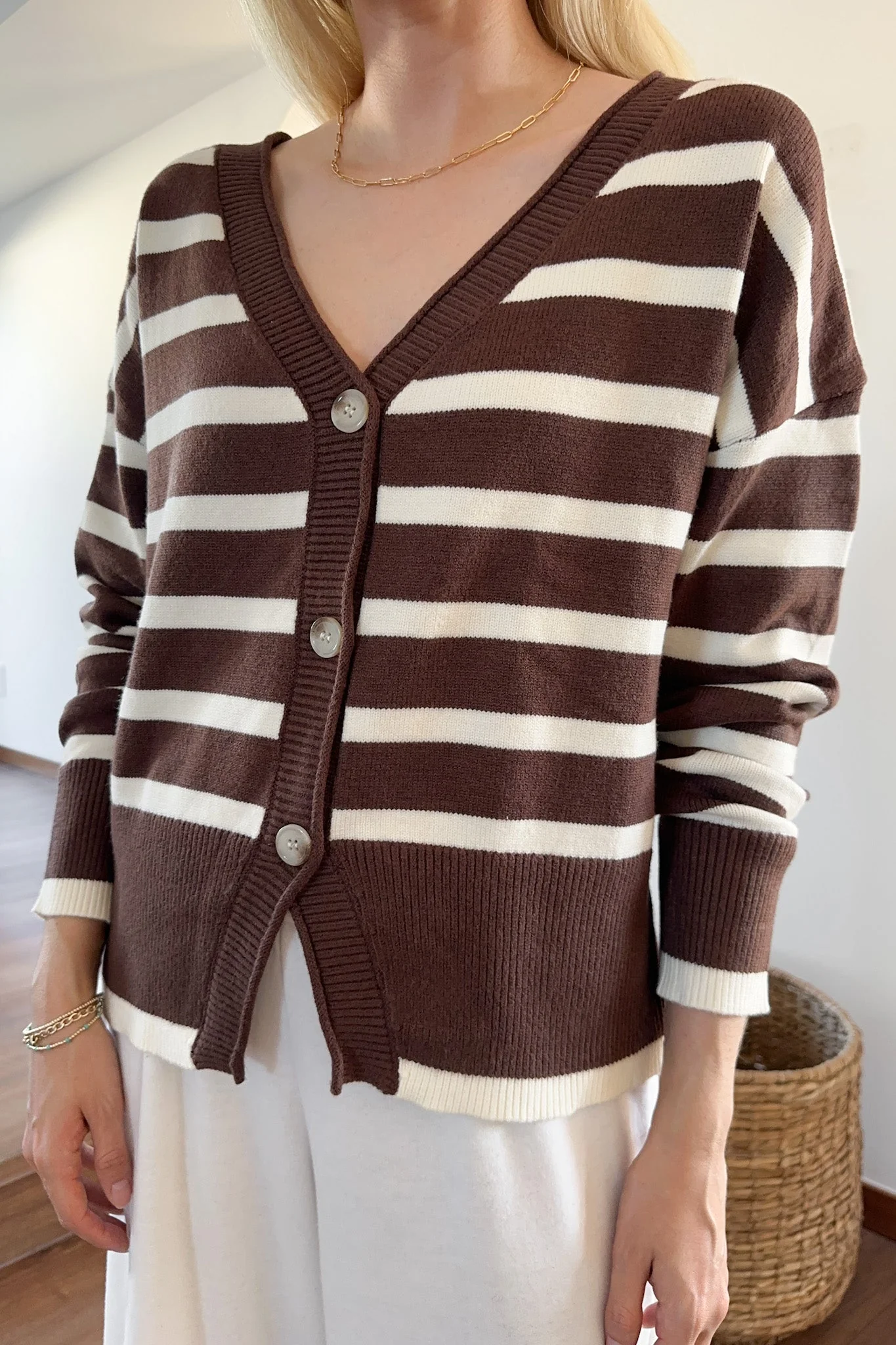 Brooklyn Striped Knit Cardigan - Image 2