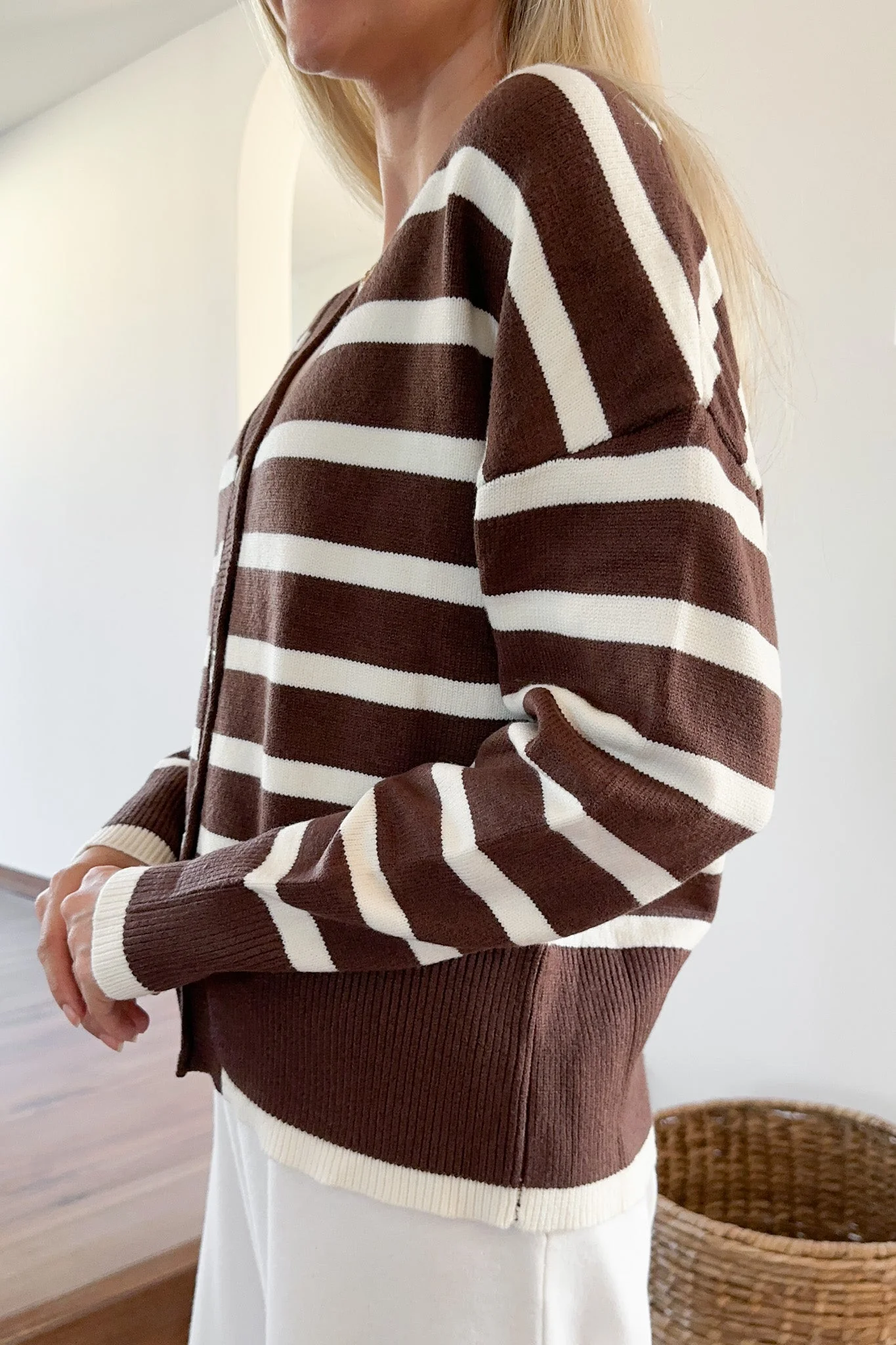 Brooklyn Striped Knit Cardigan - Image 3