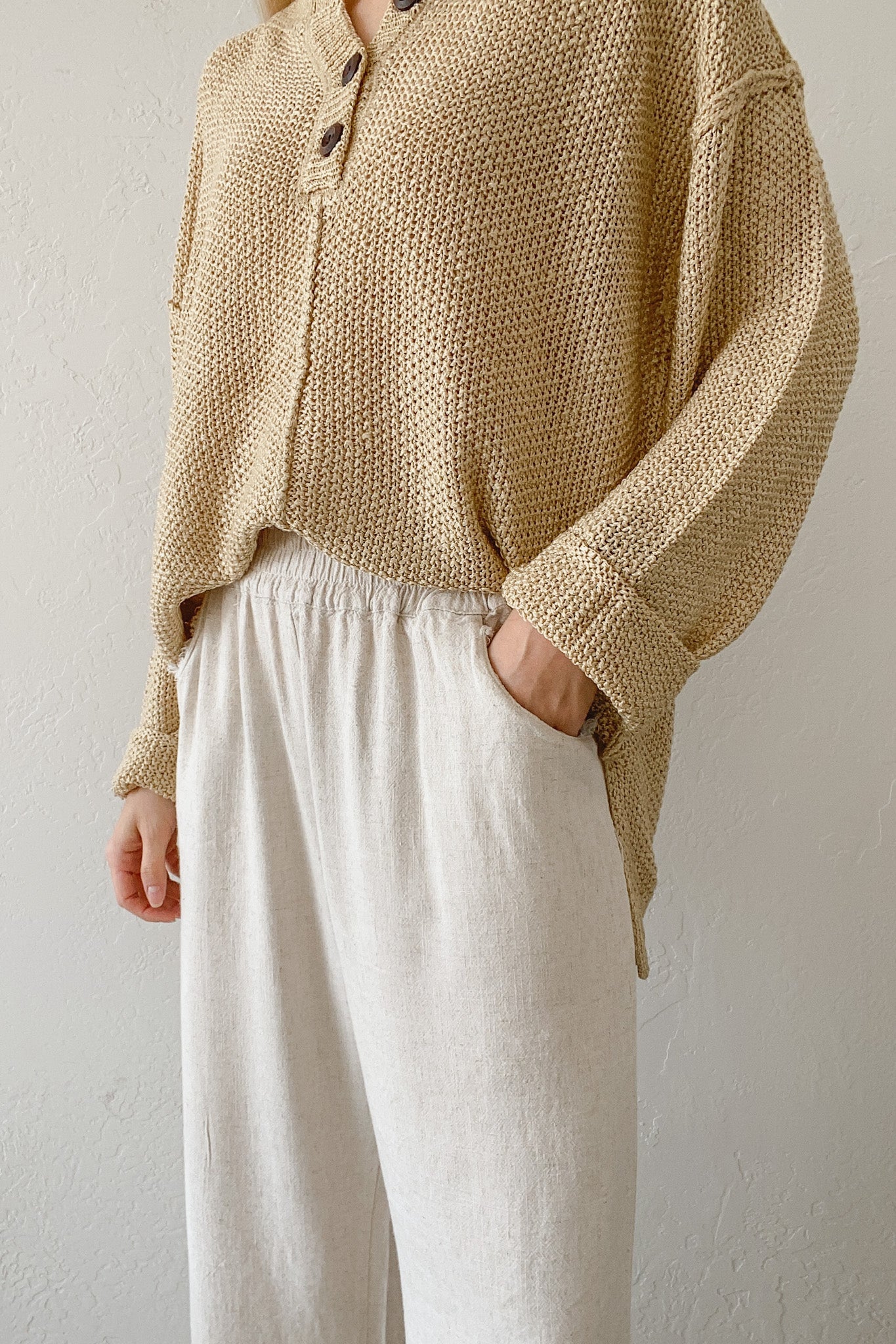 Cabana Linen Pant in Natural - Image 8