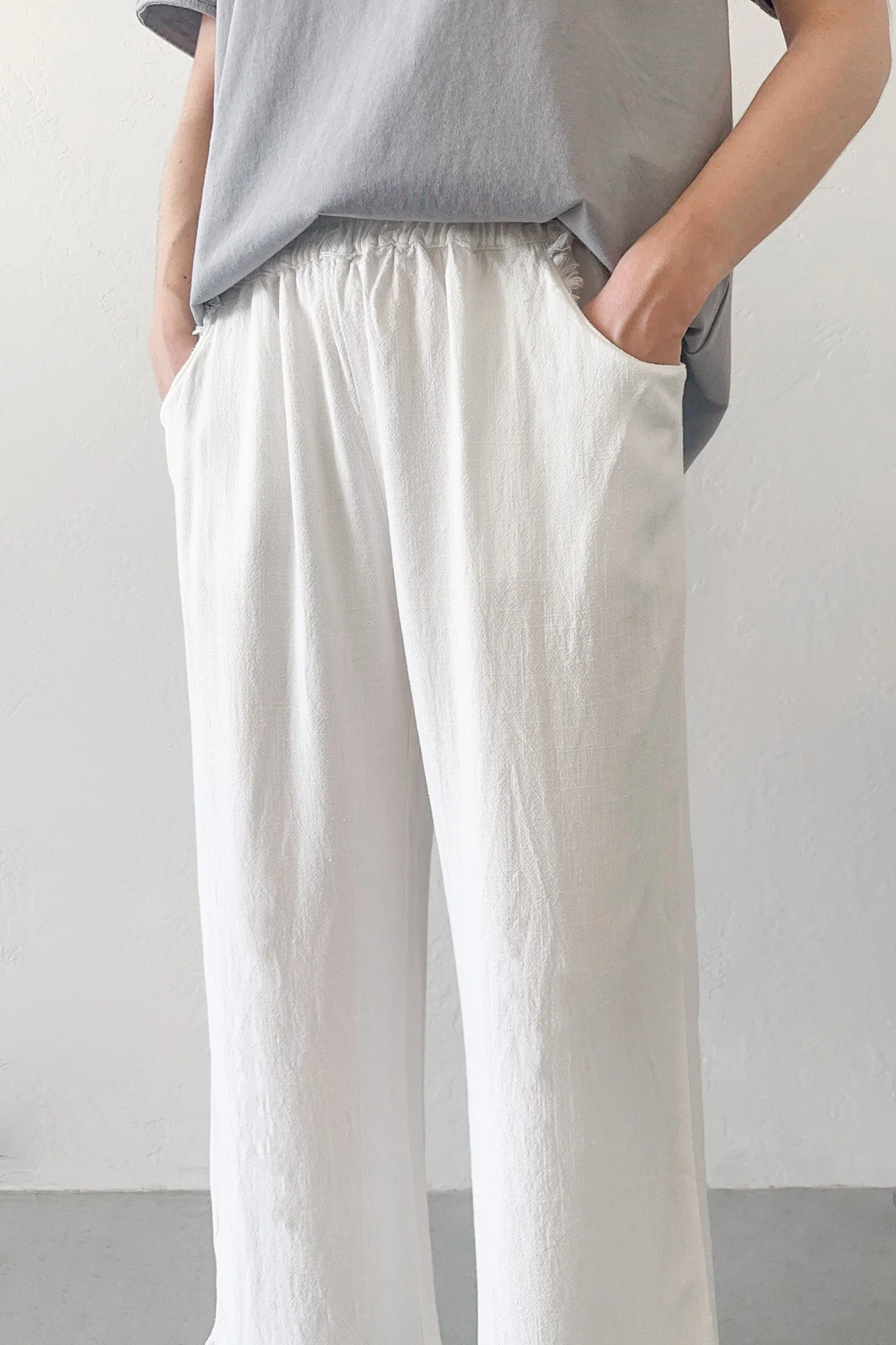 Cabana Linen Pant in White - Image 5