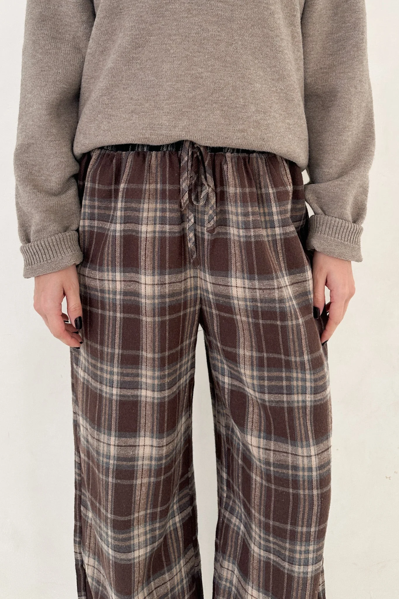 Aspen Pajama Style Pants in Mocha - Image 5