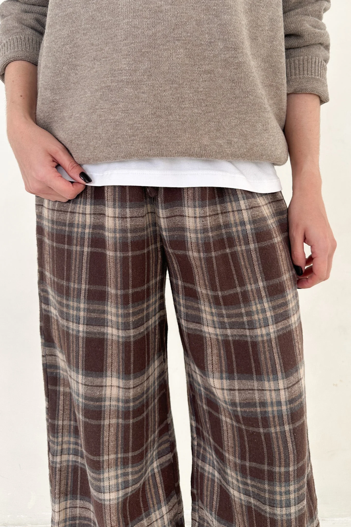 Aspen Pajama Style Pants in Mocha - Image 6