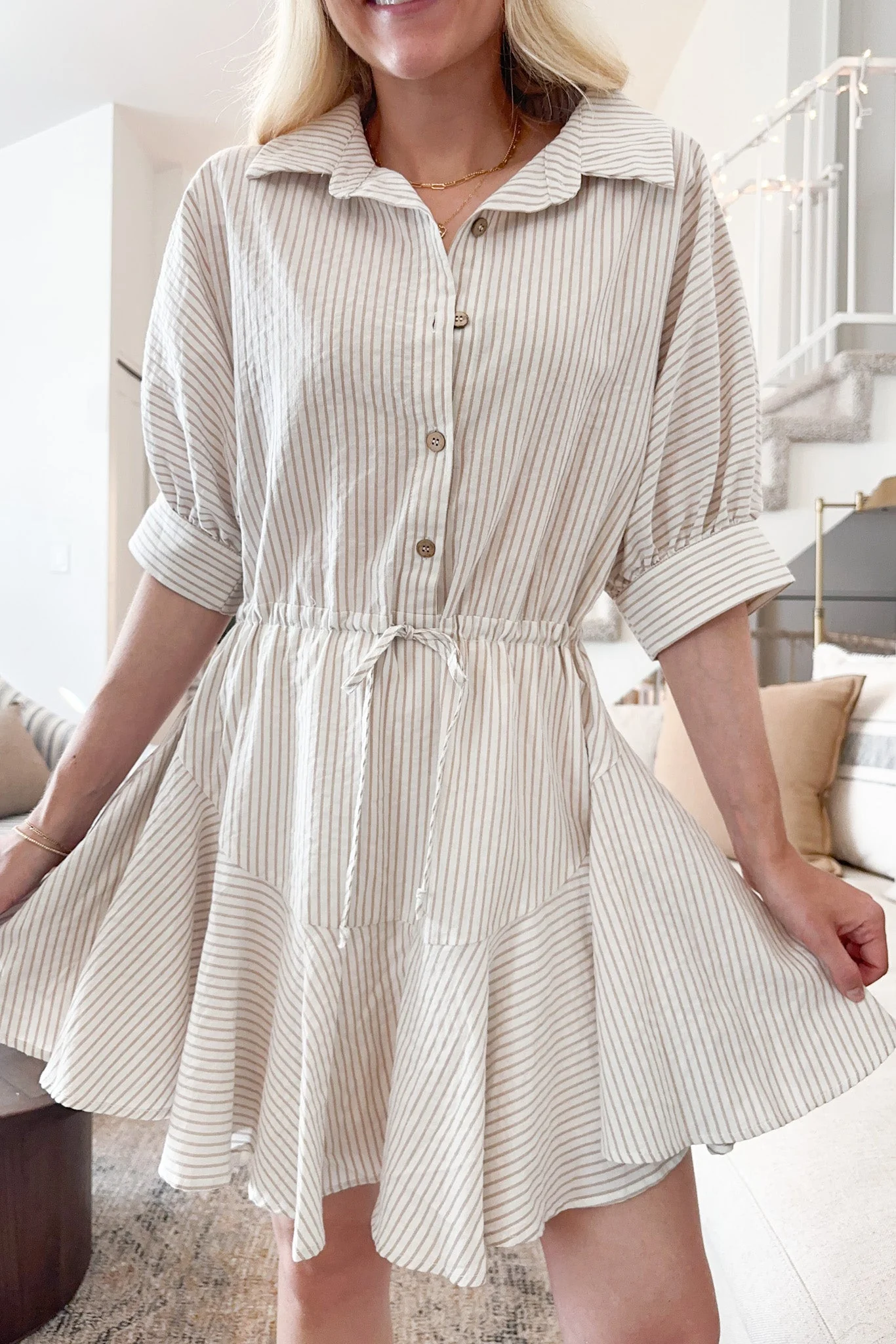 Cammy Striped Buttondown Dress - Image 3