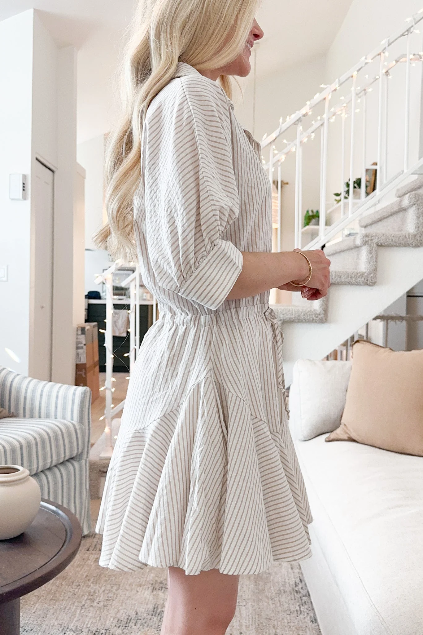 Cammy Striped Buttondown Dress - Image 4