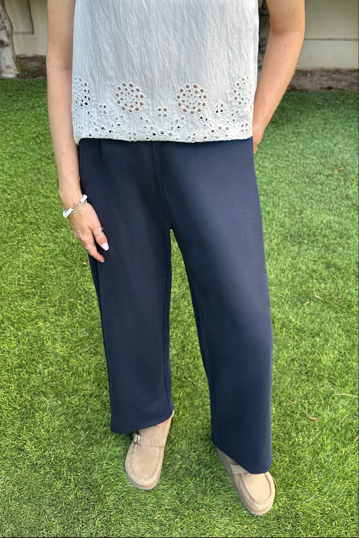 Cannon Relaxed Cotton Pants in Navy - Image 5