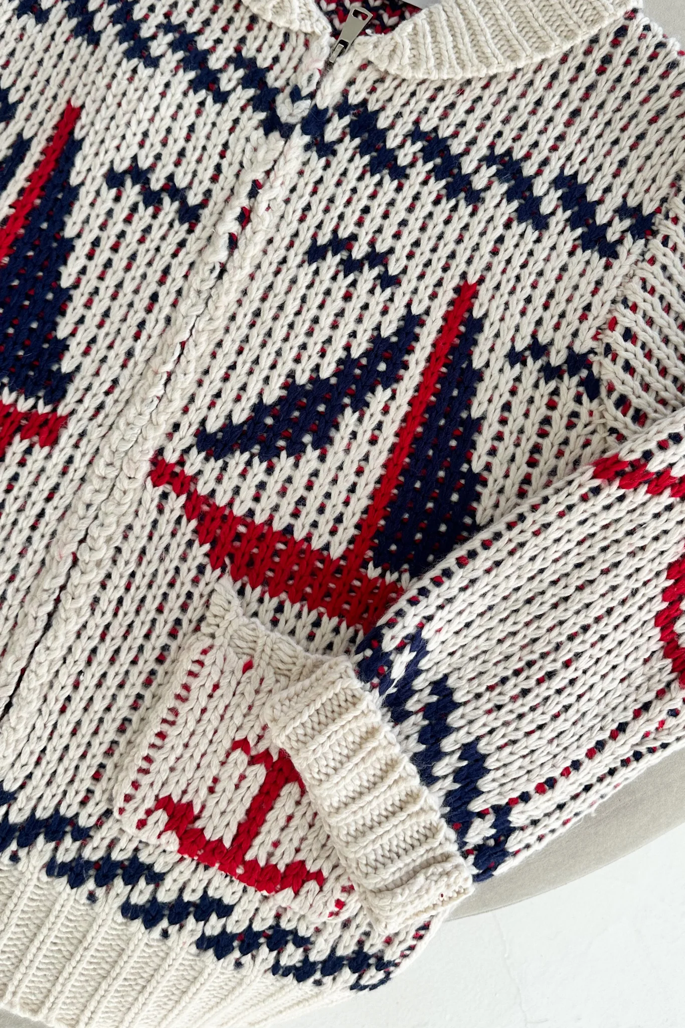 Cape Cod Sailboat Knit Zip Up Cardigan - Image 5