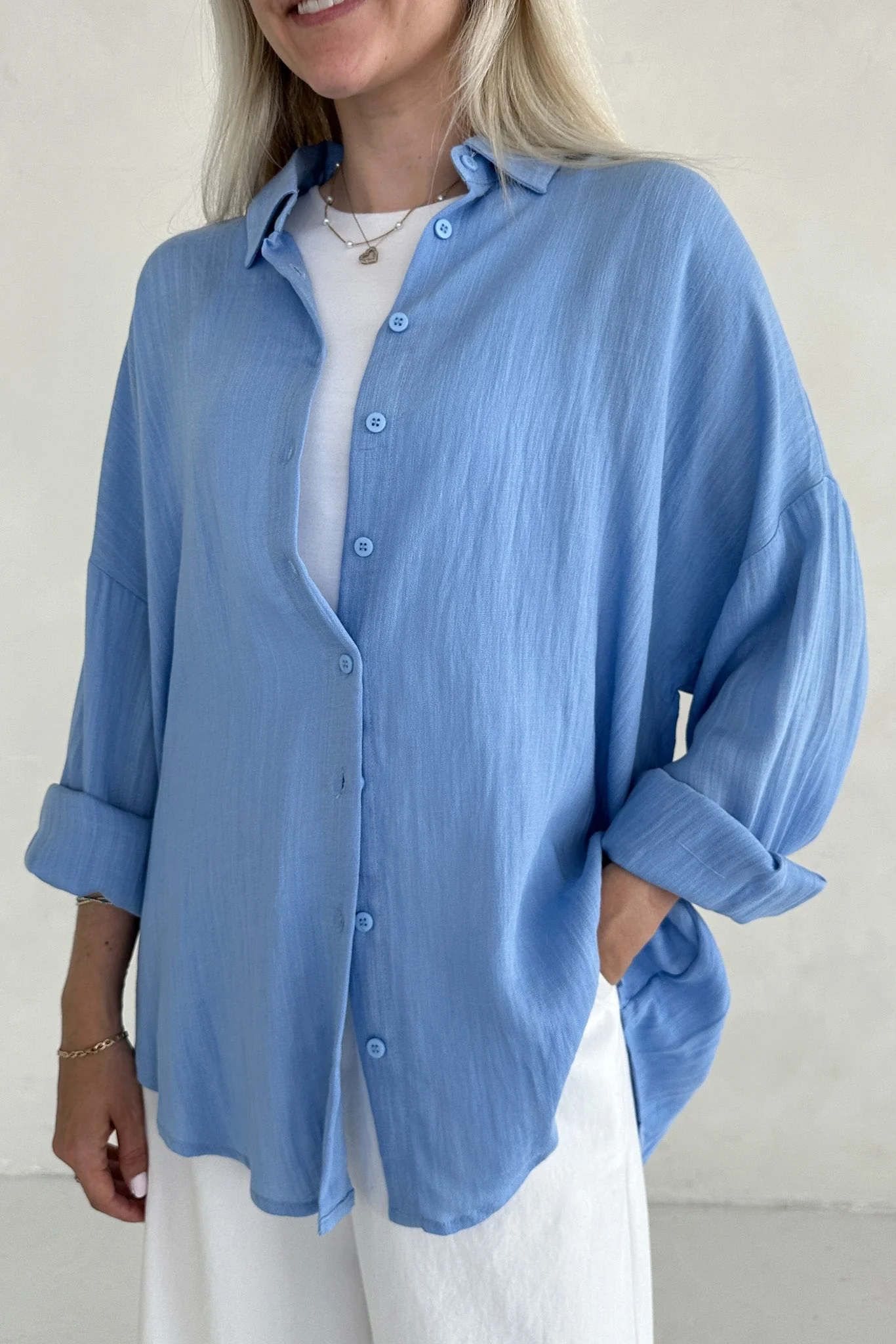 Cape Cod Woven Button Down Long Sleeve Shirt - Image 6