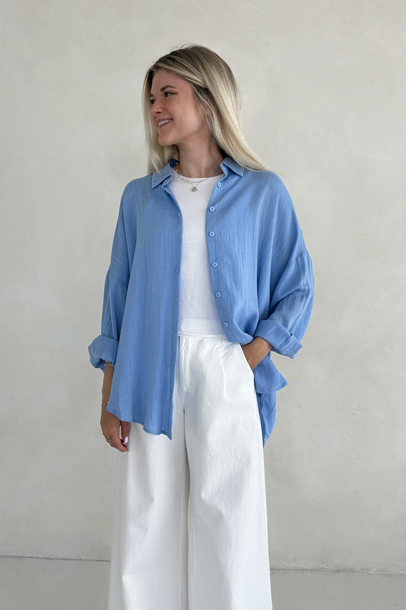 Cape Cod Woven Button Down Long Sleeve Shirt - Image 7