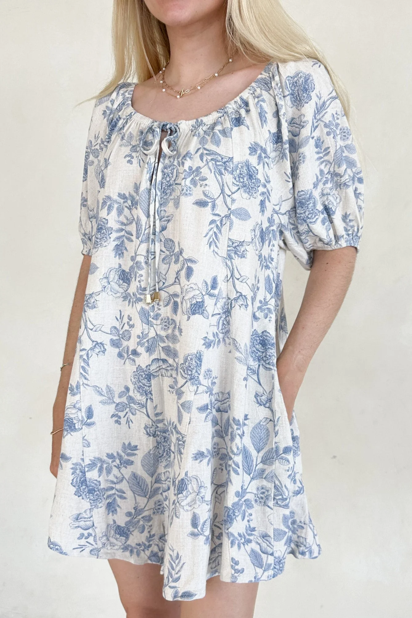 Château Printed Soft Linen Blend Romper - Image 6