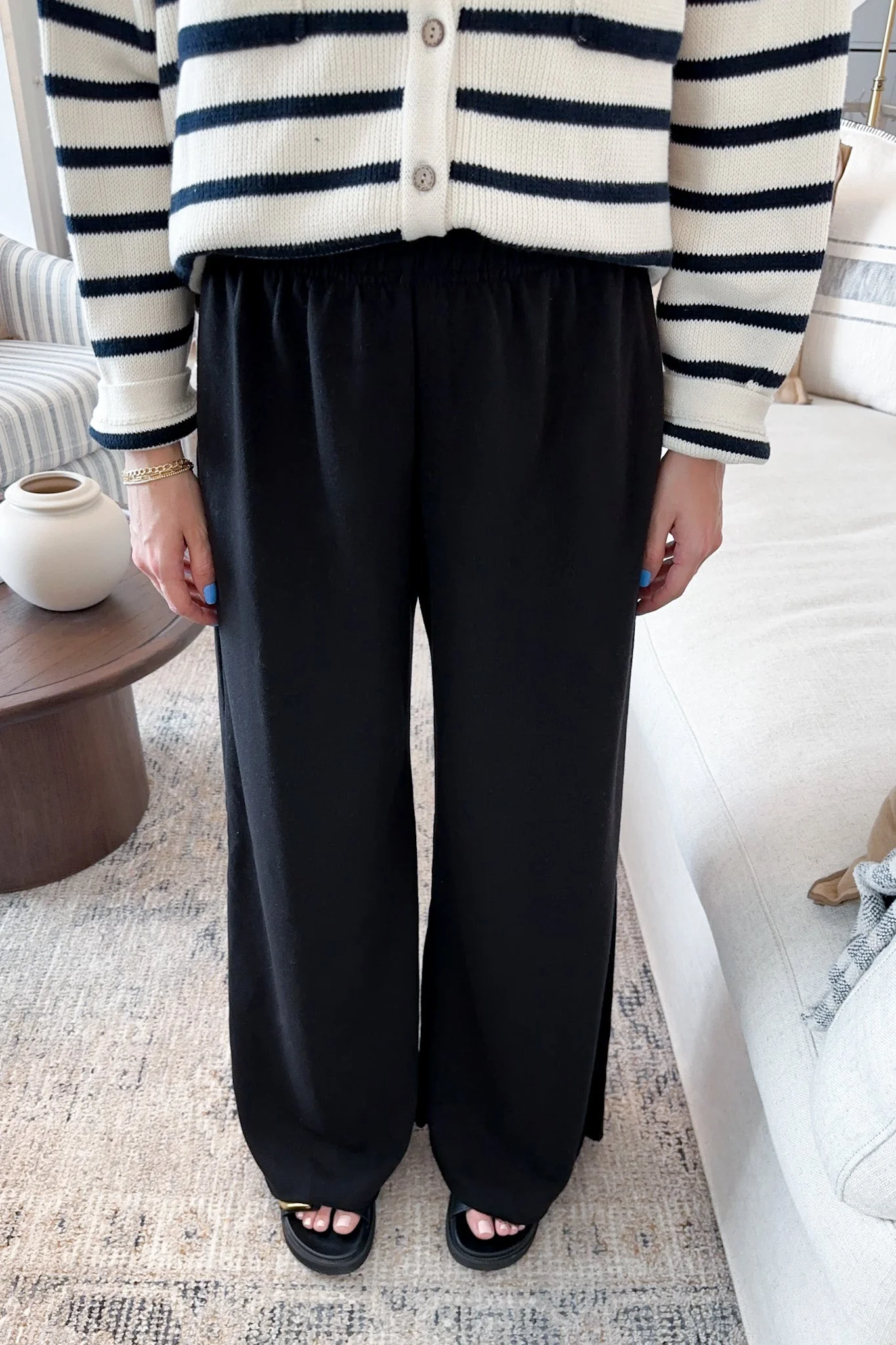 Chelsea Relaxed Lounge Pants in Black - Image 4
