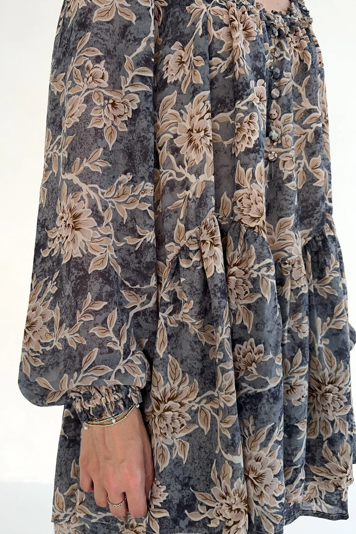 Cherish Floral Chiffon Babydoll Romper - Image 6
