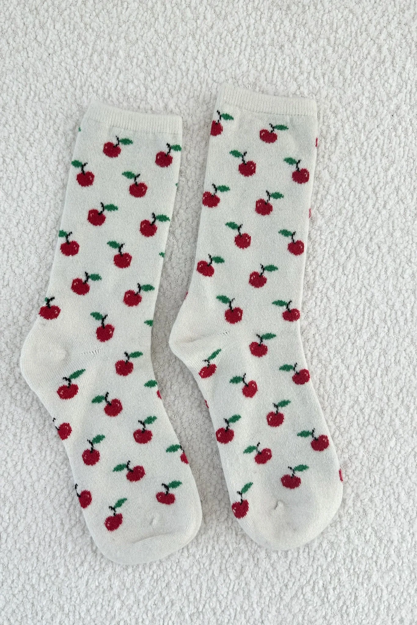 Cherry Bomb Cashmere Blend Crew Socks - Image 3