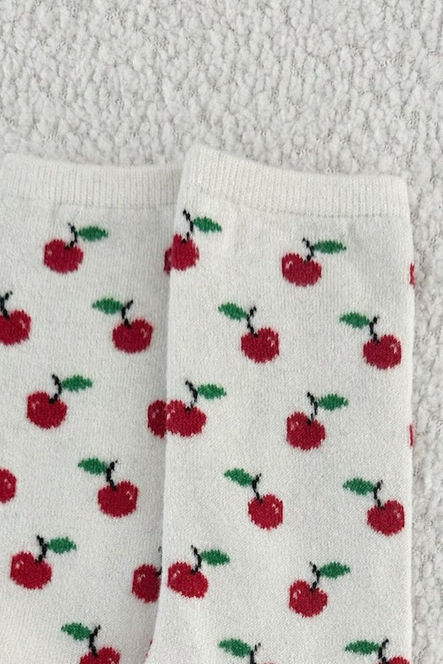 Cherry Bomb Cashmere Blend Crew Socks - Image 4