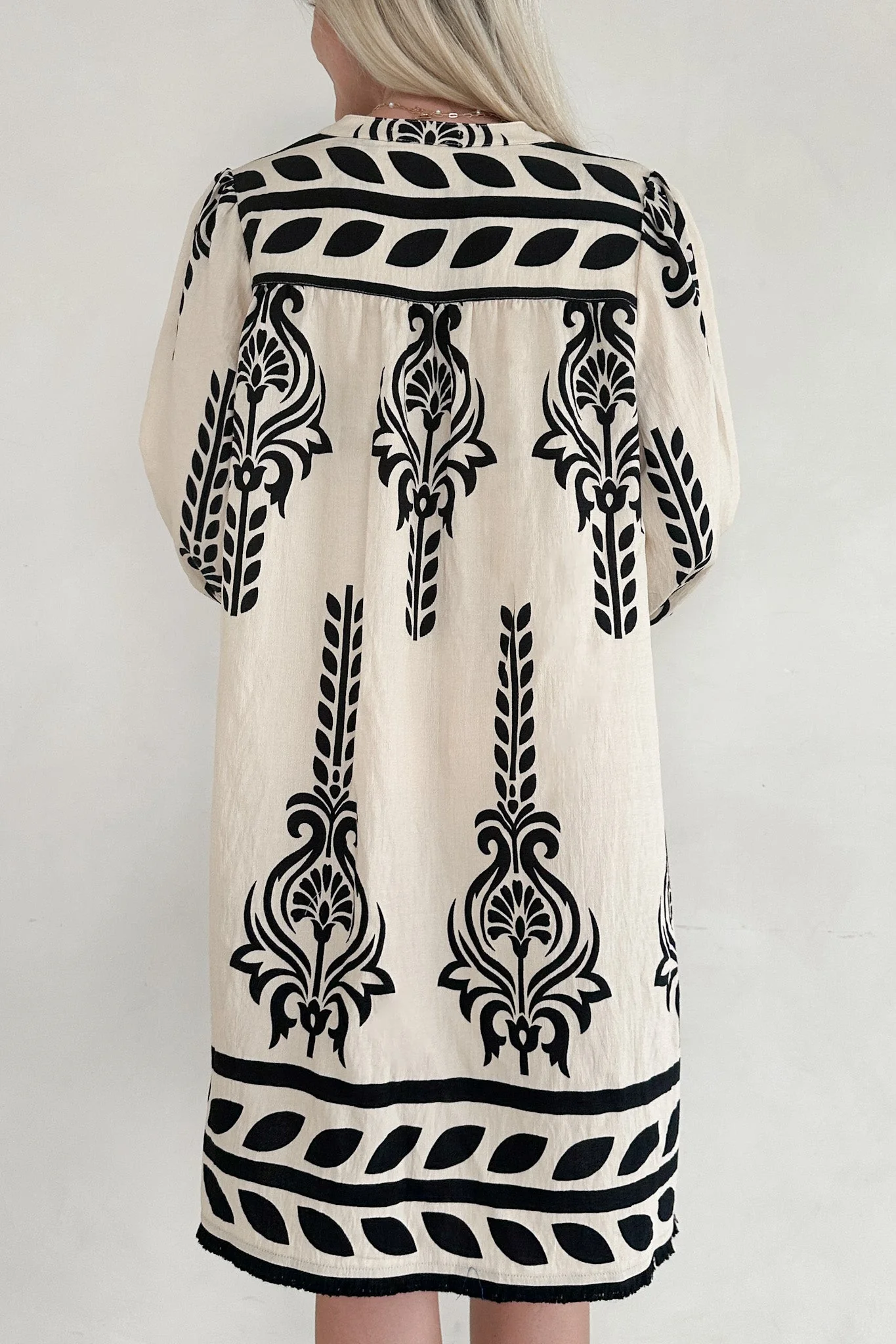 Clarrise Pattern Tassel Dress - Image 4