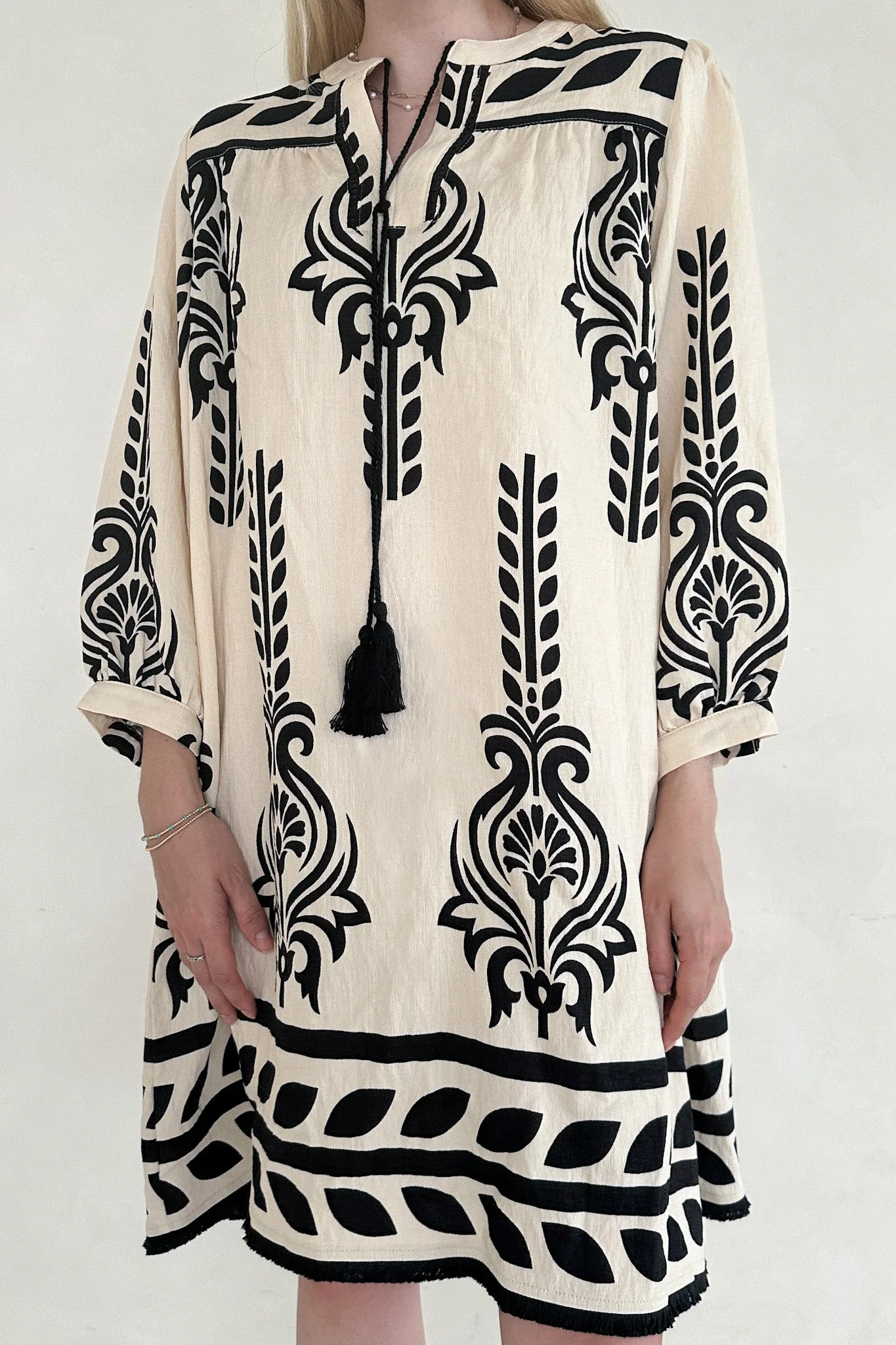 Clarrise Pattern Tassel Dress - Image 5