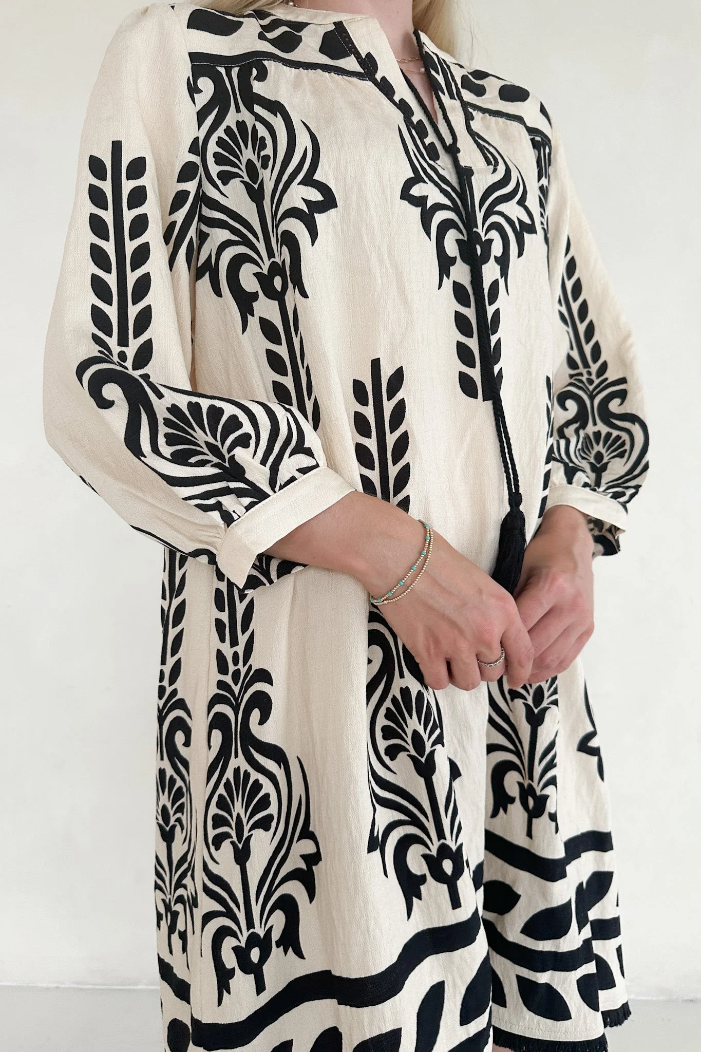 Clarrise Pattern Tassel Dress - Image 6