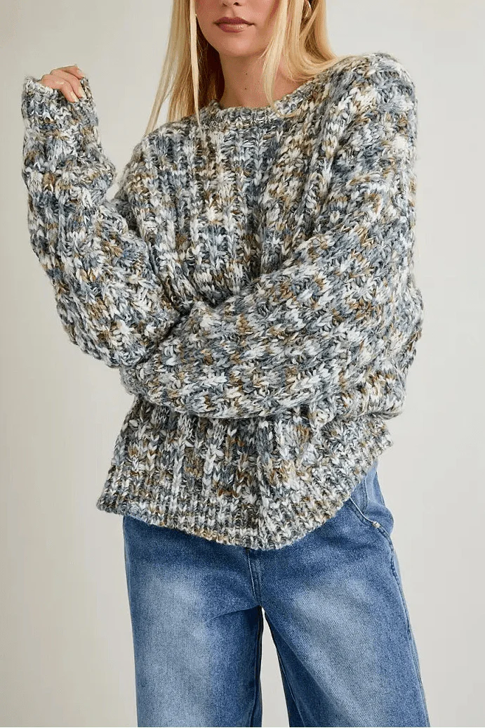 Clover Crew Neck Chunky Sweater
