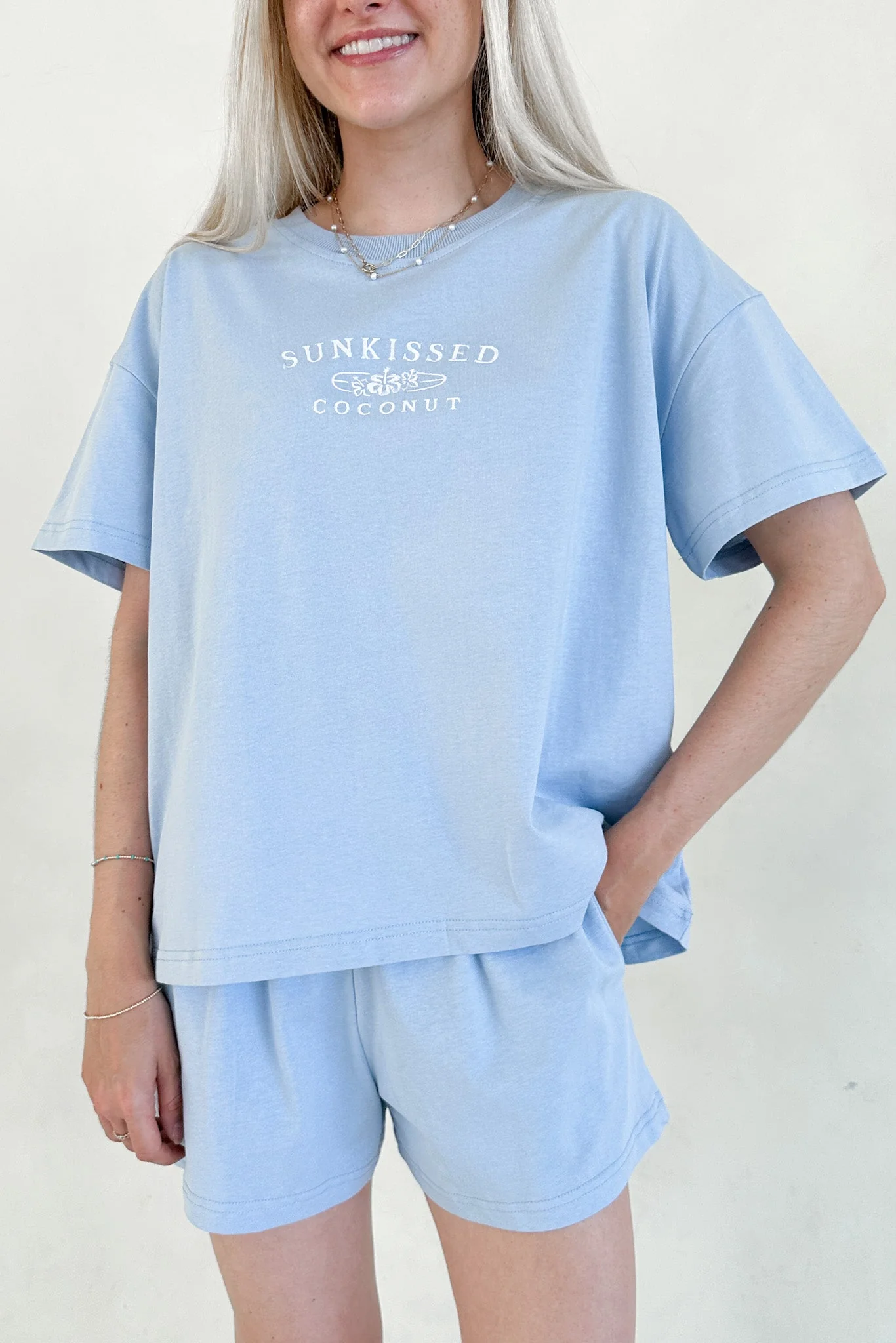 Coconut Shorts in Coastal Blue - Image 8