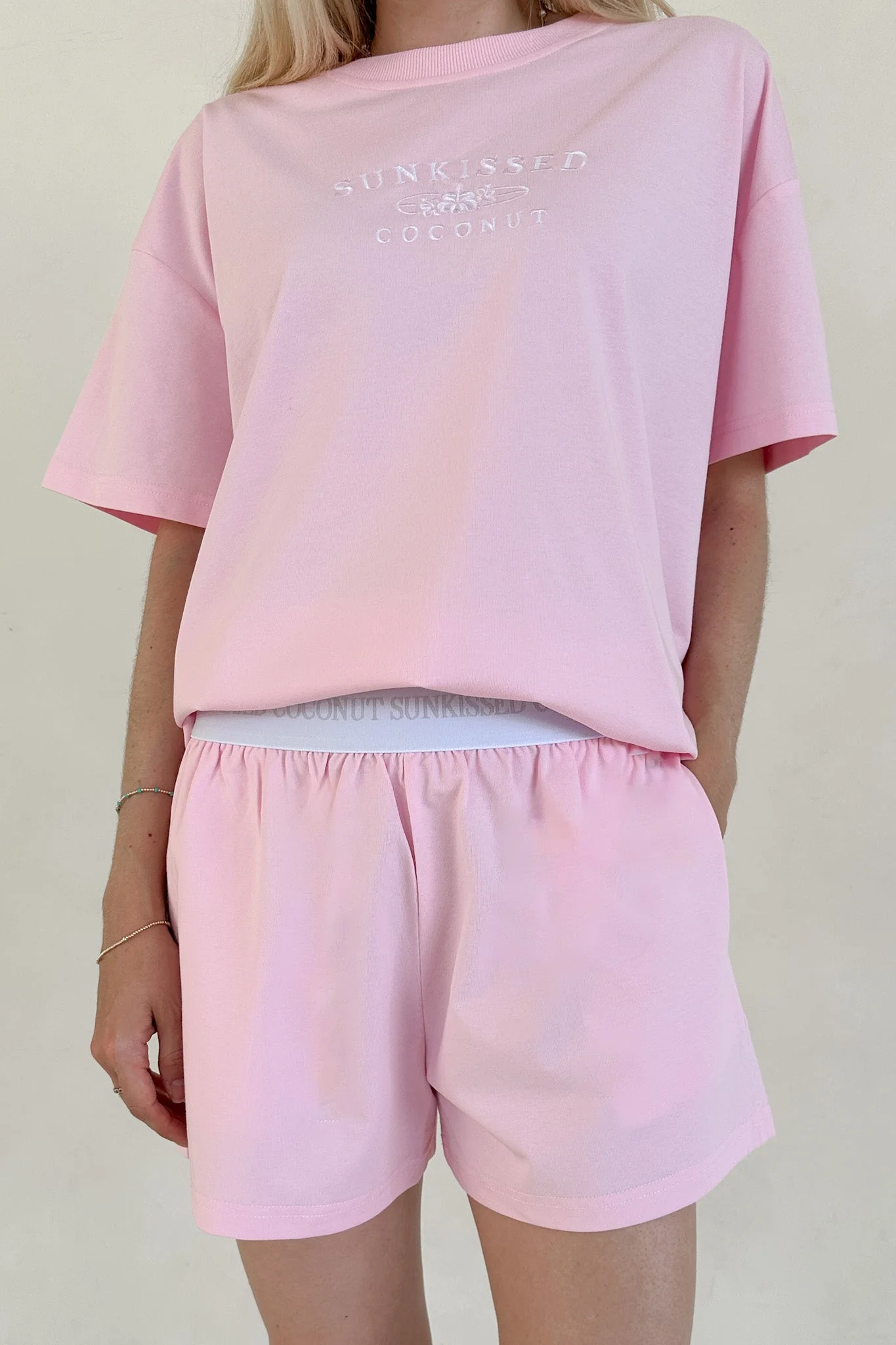 Coconut Shorts in Coastal Sunset Pink - Image 3