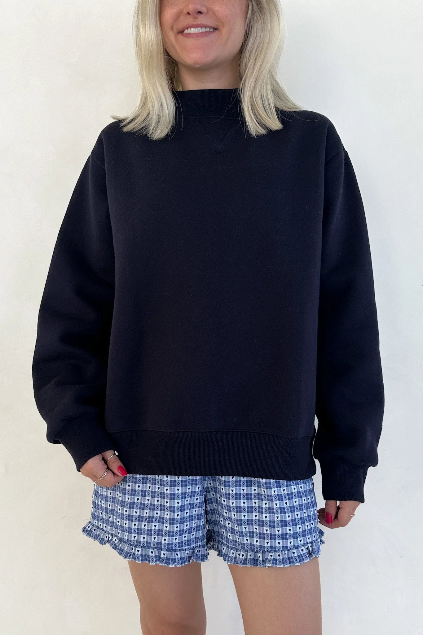 Coffee Run Mockneck Sweatshirt in Navy