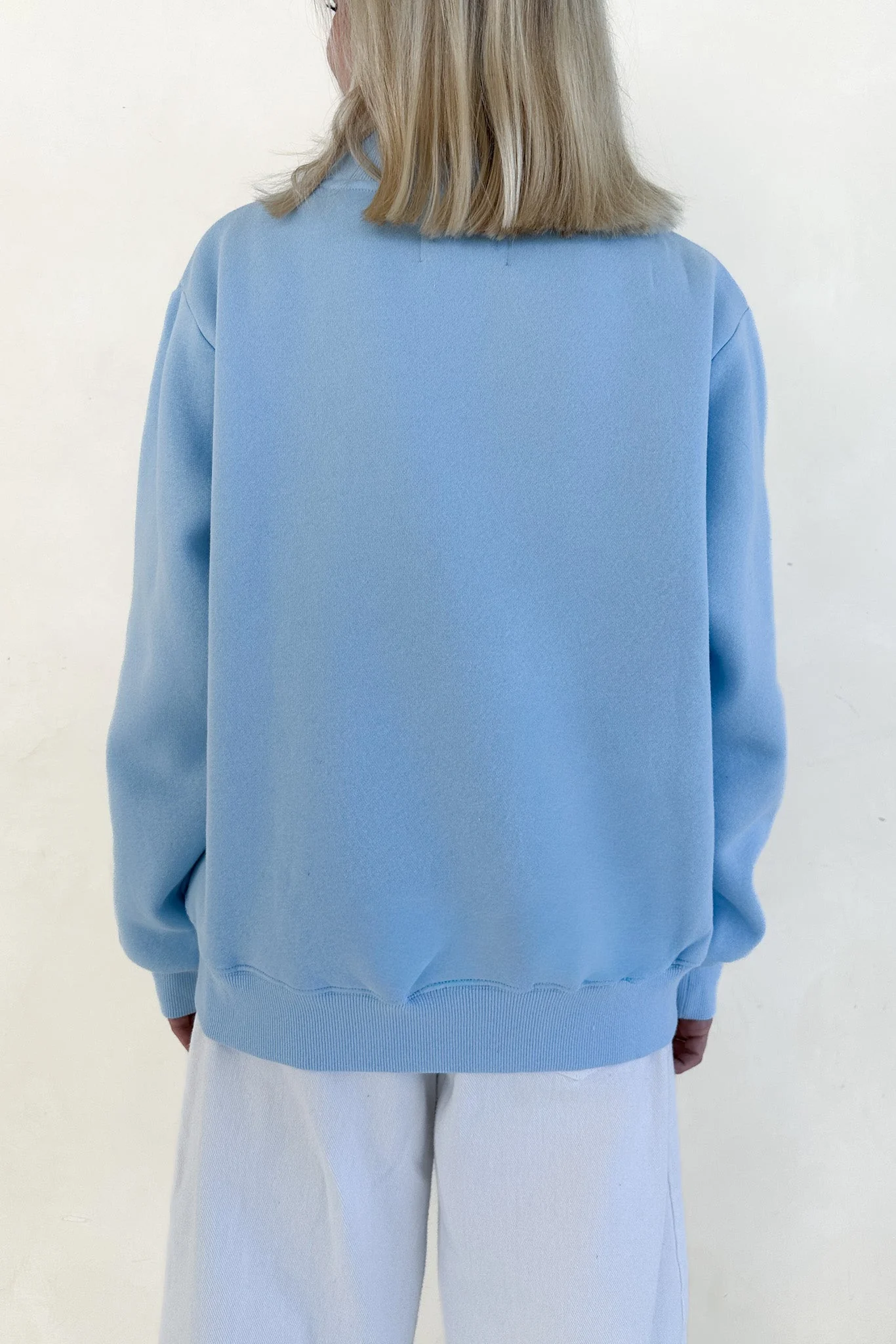 Coffee Run Mockneck Sweatshirt in Sky Blue - Image 7
