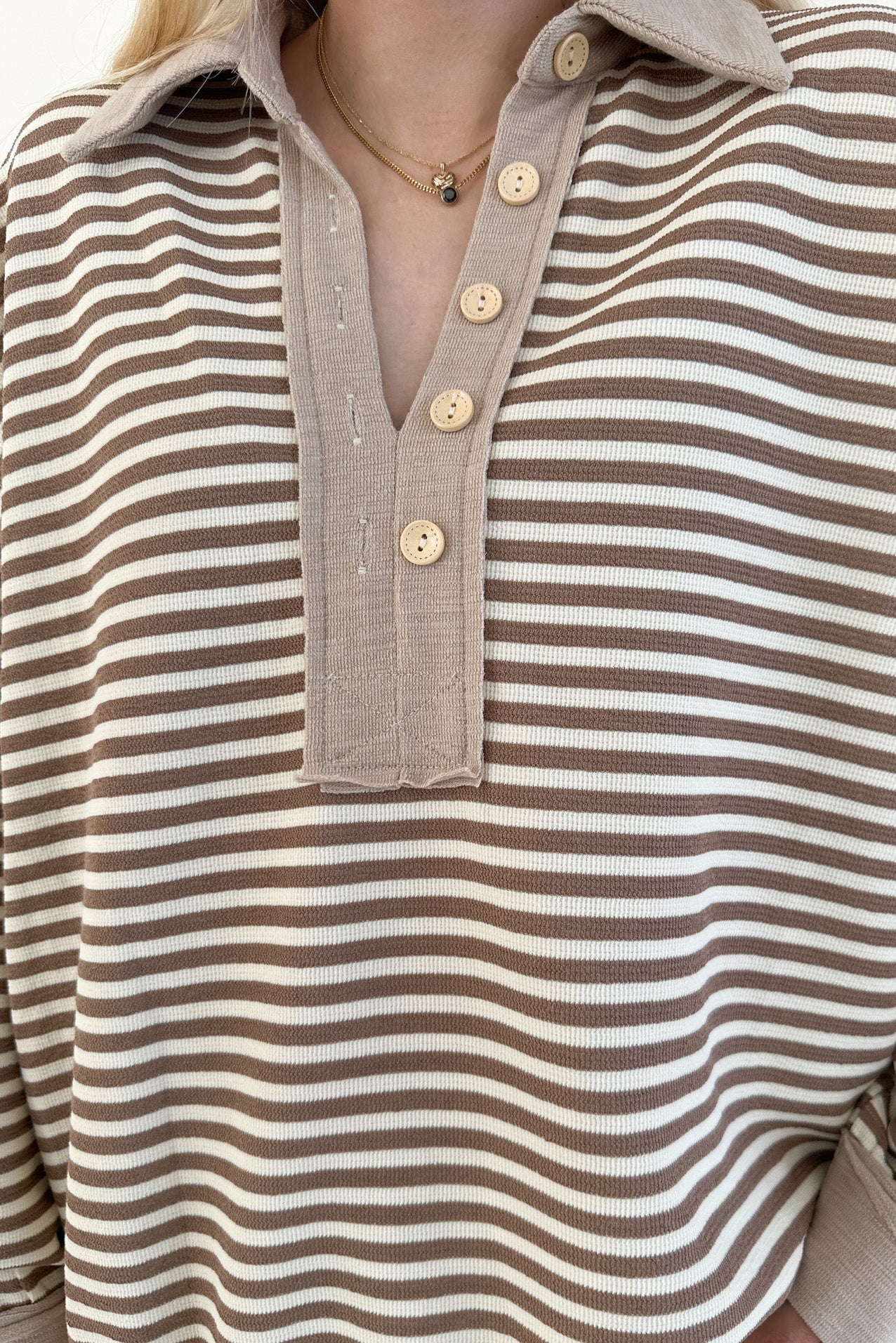 Coffee Run Striped Pullover - Image 4