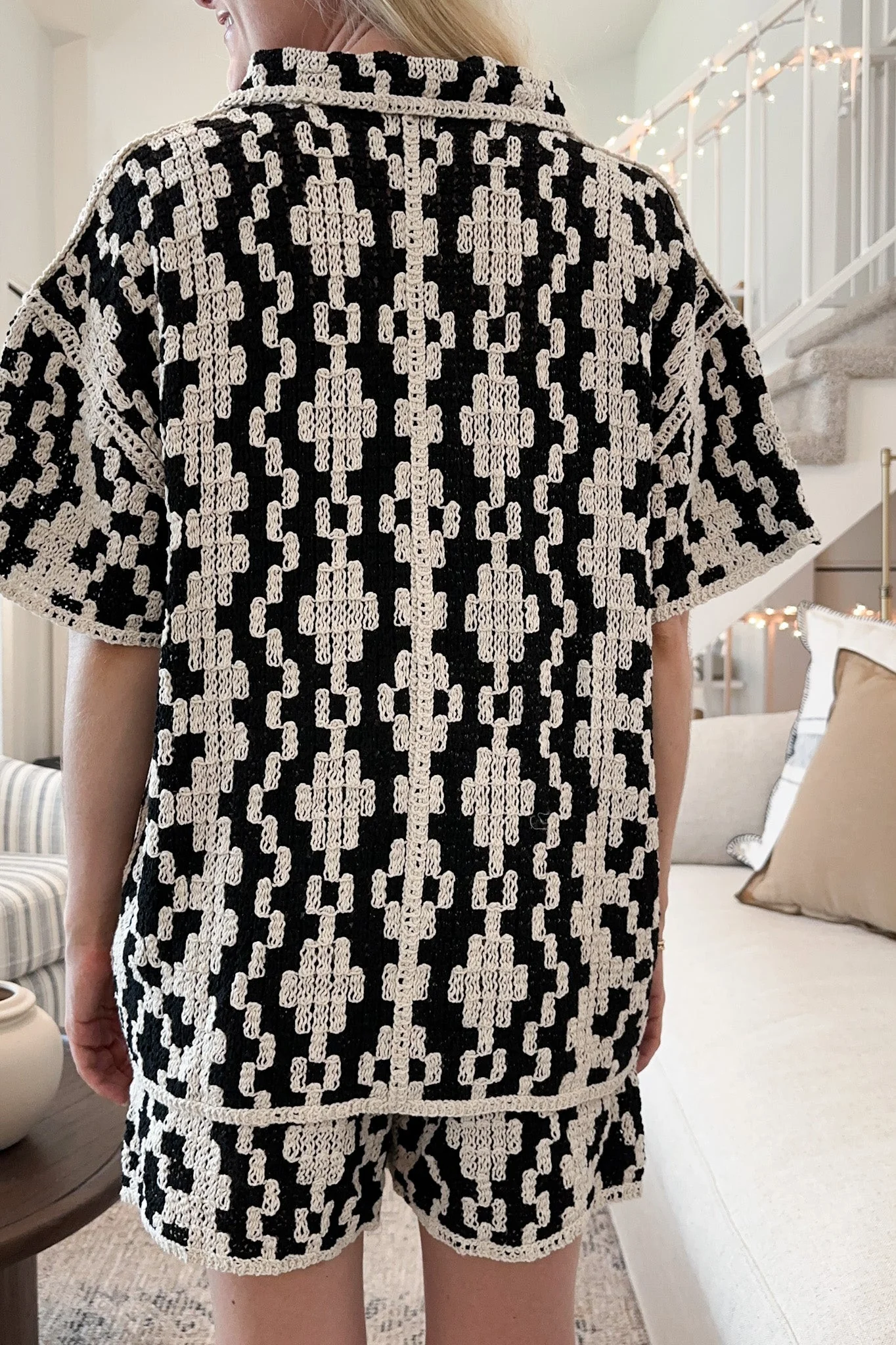 Cove Crochet Cotton Button Down Shirt - Image 6