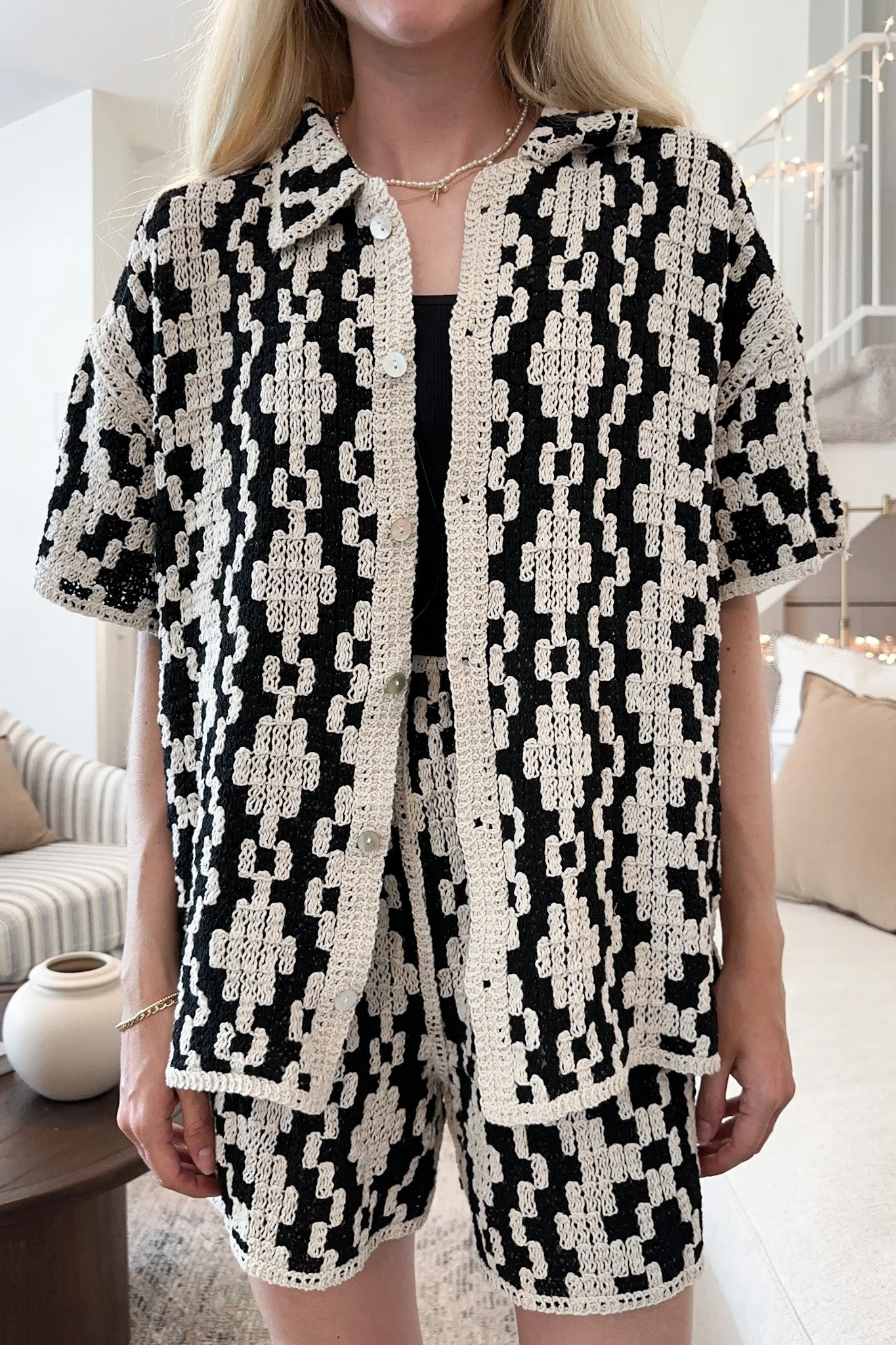 Cove Crochet Cotton Shorts - Image 3