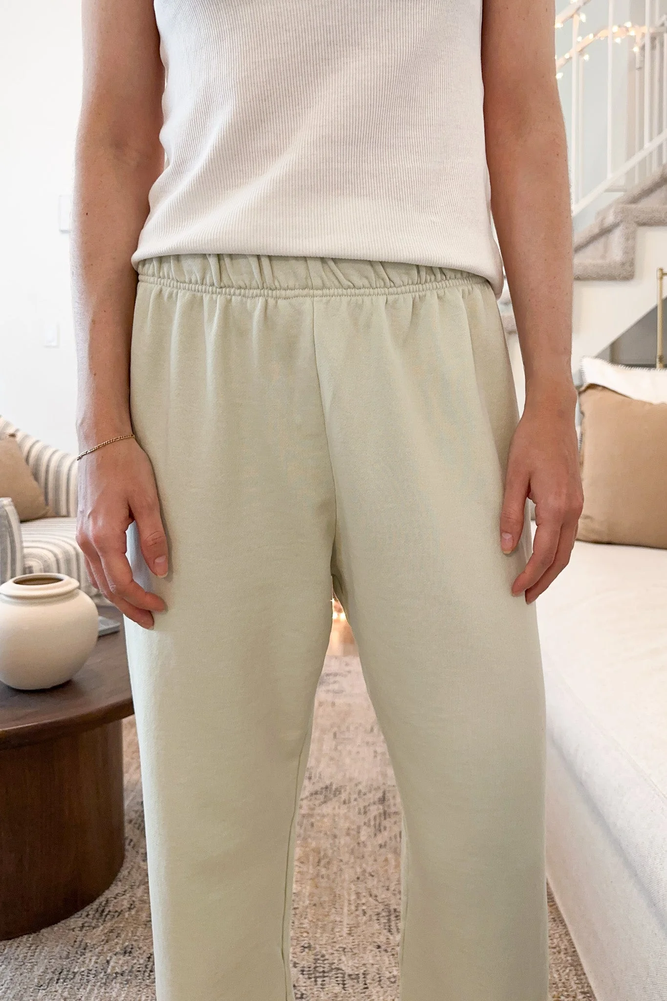 Dakota Organic Cotton Jogger Pants in Seafoam - Image 2