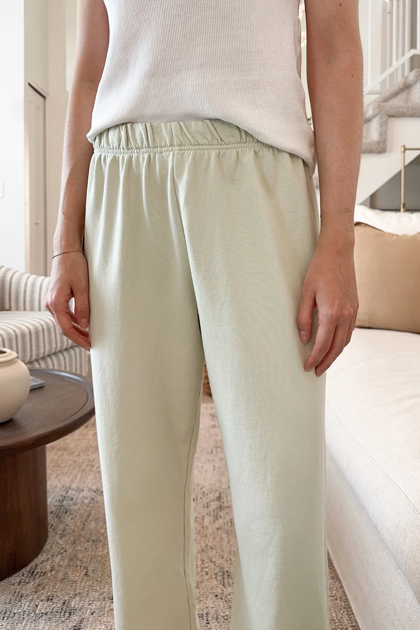 Dakota Organic Cotton Jogger Pants in Seafoam - Image 6